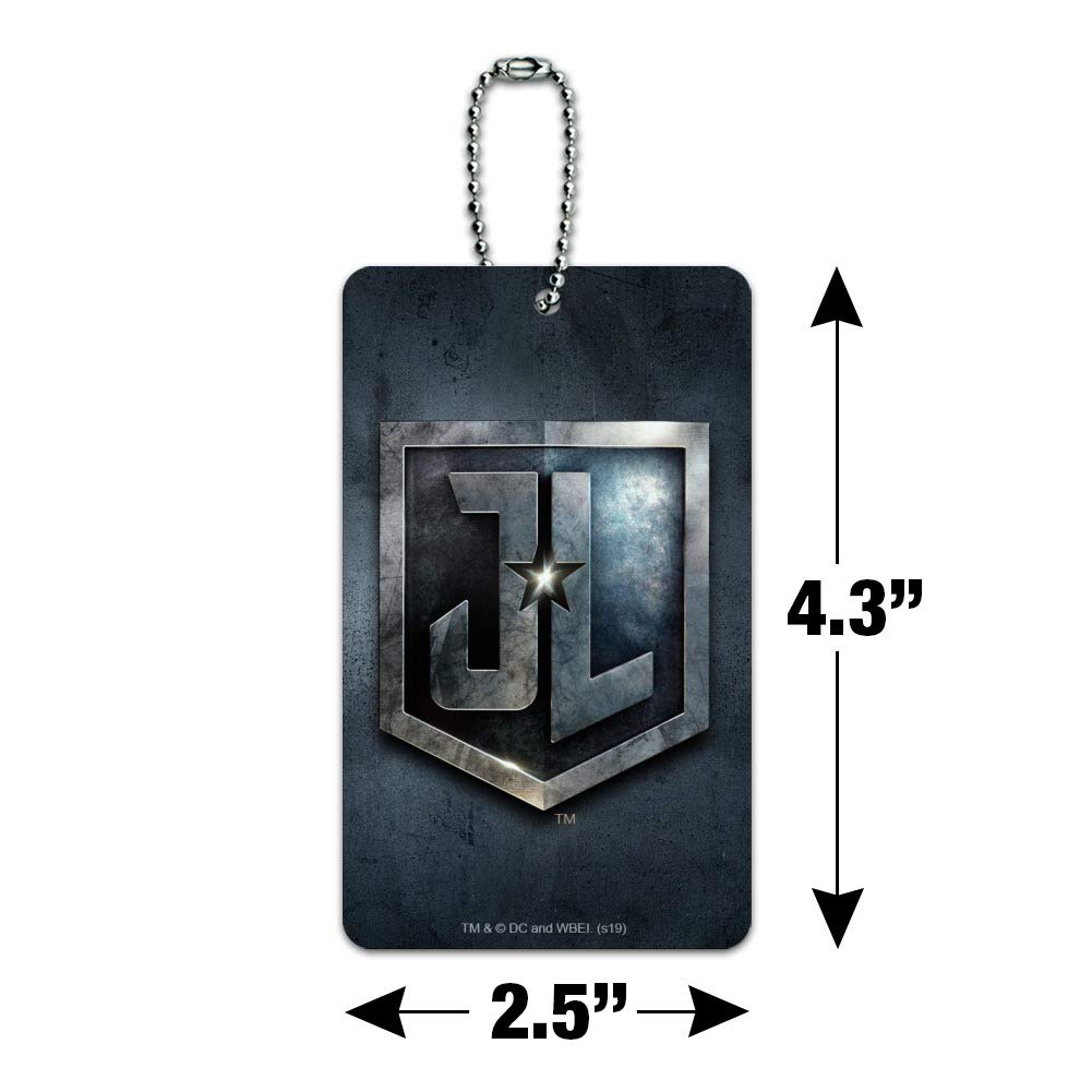 Justice League Movie Logo Luggage Tag - Durable Suitcase ID Tag for Travel - Perfect for Carry-On Bags, Backpacks & Suitcases - DC Comics Superheroes Collection