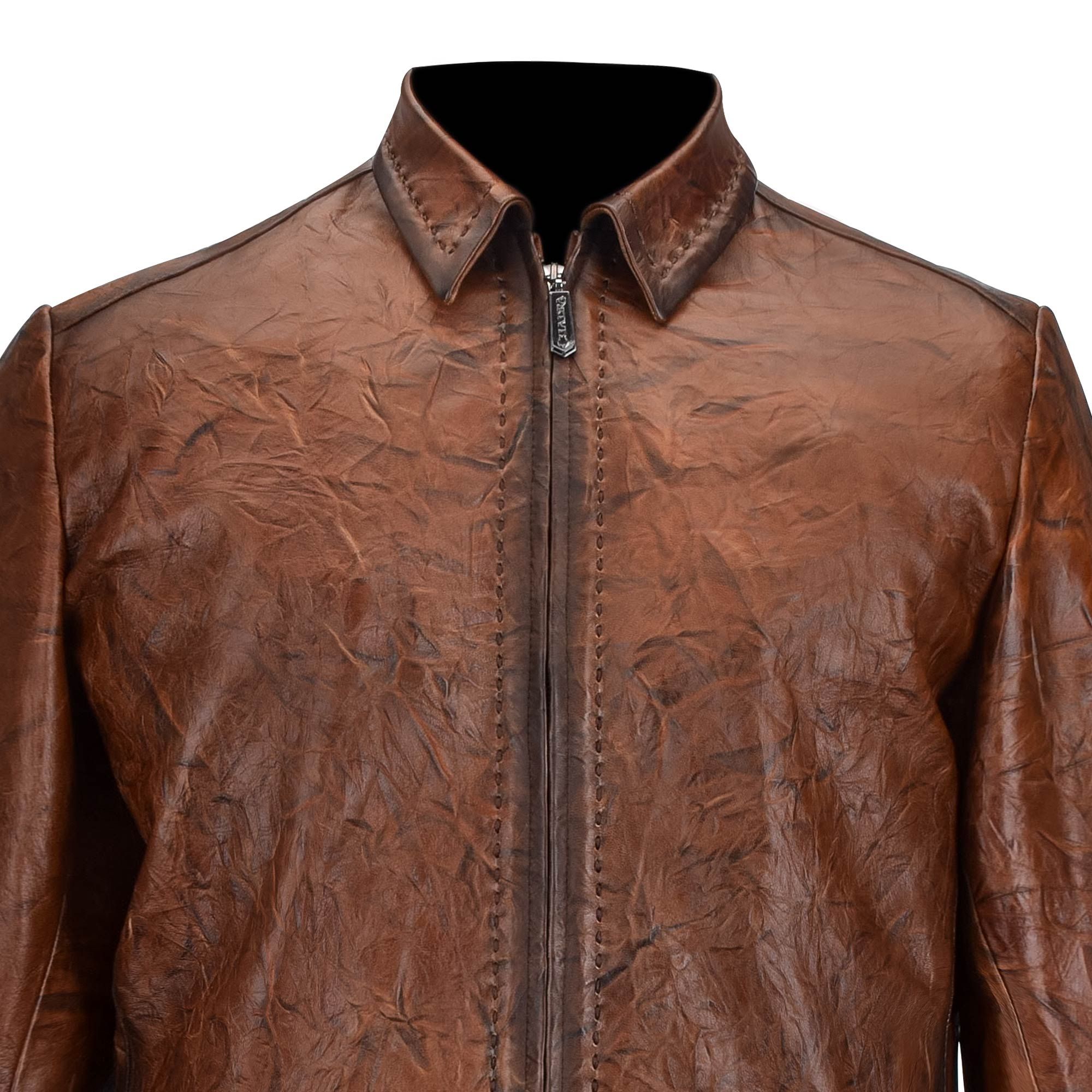 Cuadra Honey Casual Fashion Lambskin Quilted Blouson Jacket for Men | Premium Leather Biker Style Coat | Perfect for Everyday Wear & Motorcycle Riding