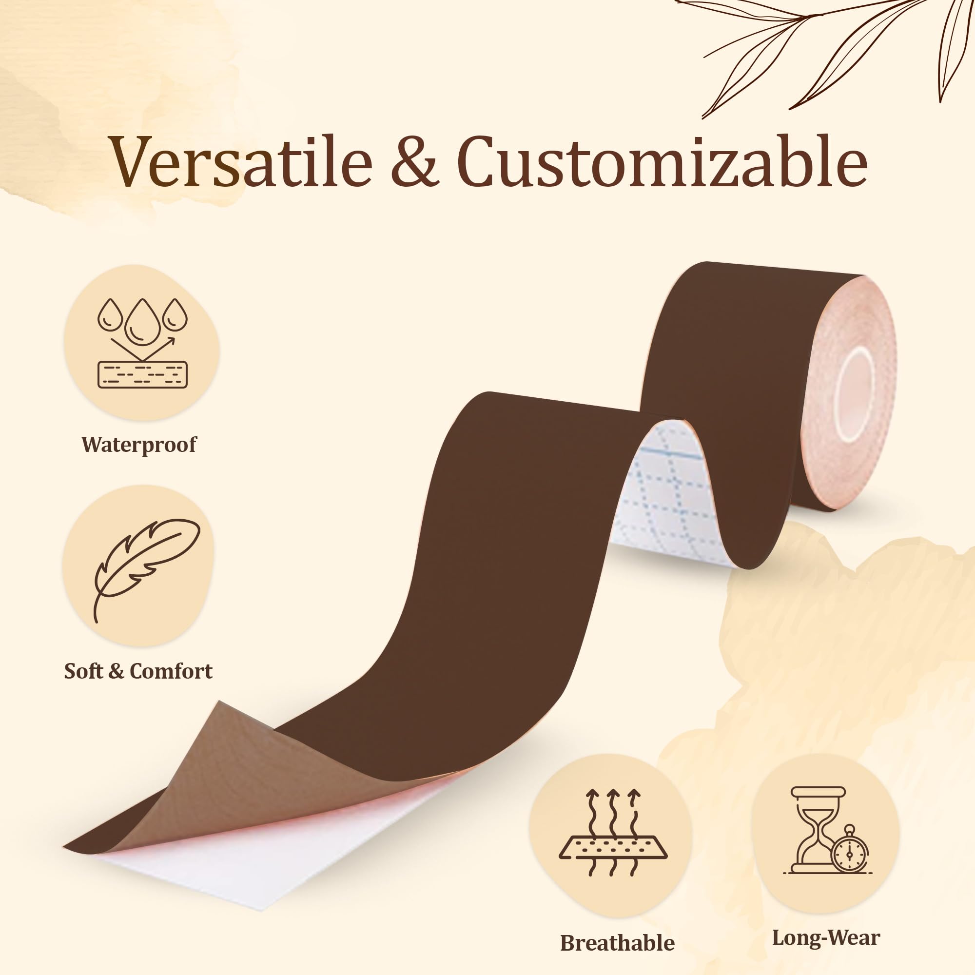 Booby Tape - Strong Body Tape for Breast Lift & Support | Invisible Bra Tape for Large Breasts | Perfect for Backless Dresses, Wedding Gowns & Swimwear