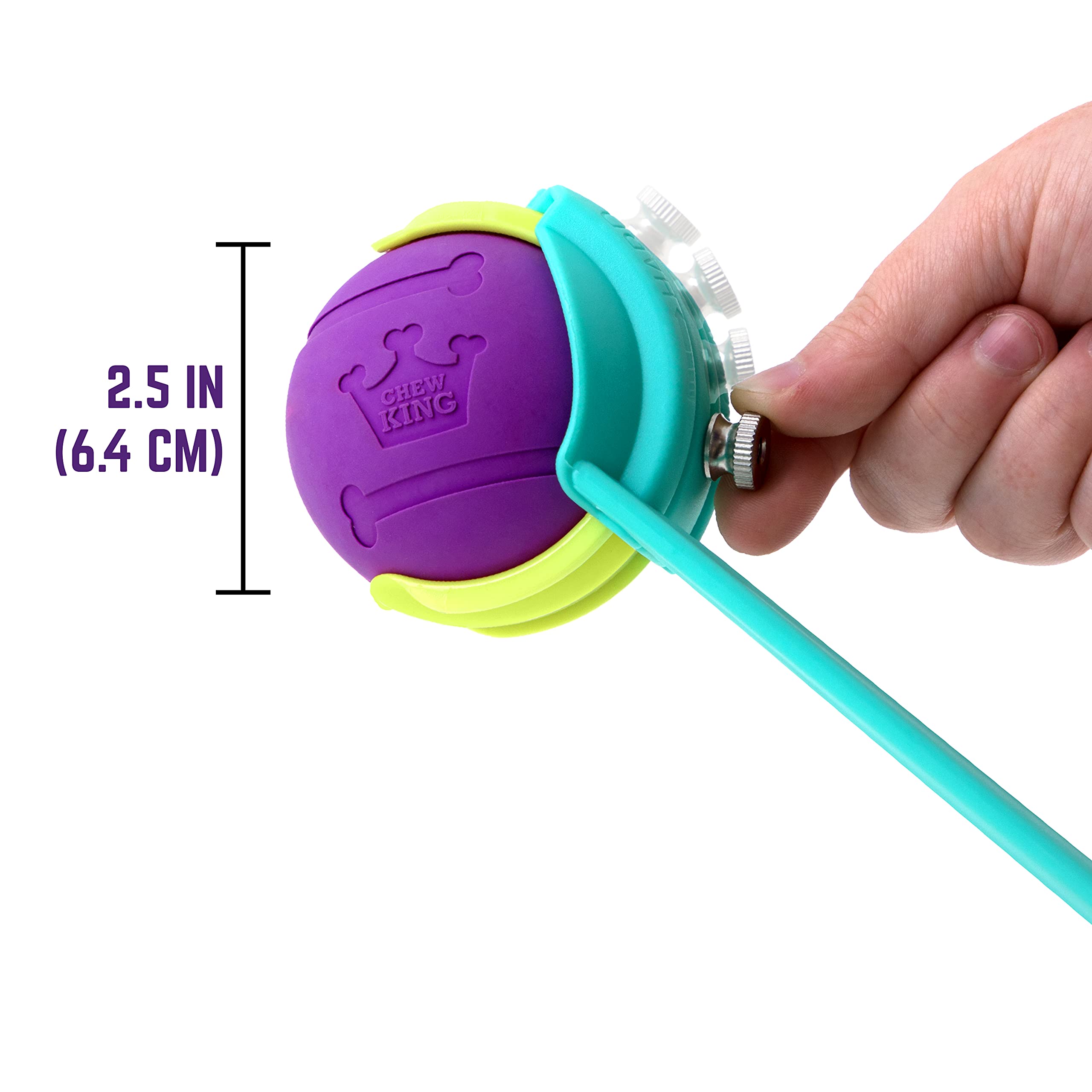 Chew King Ball Launcher Combo - 3 Pack Dog Toy for Fetch Training | Durable Tennis Ball Thrower for Large & Small Dogs | Perfect for Backyard, Park & Beach Play
