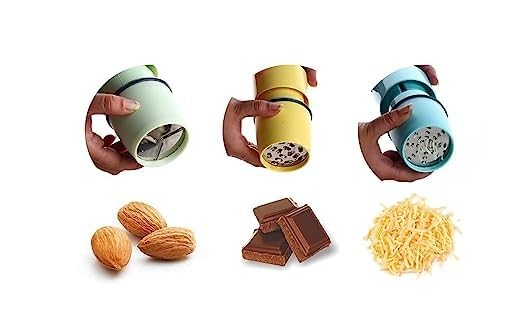 BigPlayer 3-in-1 Plastic Dry Fruit Grinder, Paper Shredder & Food Slicer - Efficient Multi-Purpose Kitchen Tool for Nuts, Herbs & Documents | Perfect for Baking, Cooking & Home Office Use