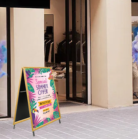 24x60 A-Frame Wooden Snap Sign Holder with 1 1/4