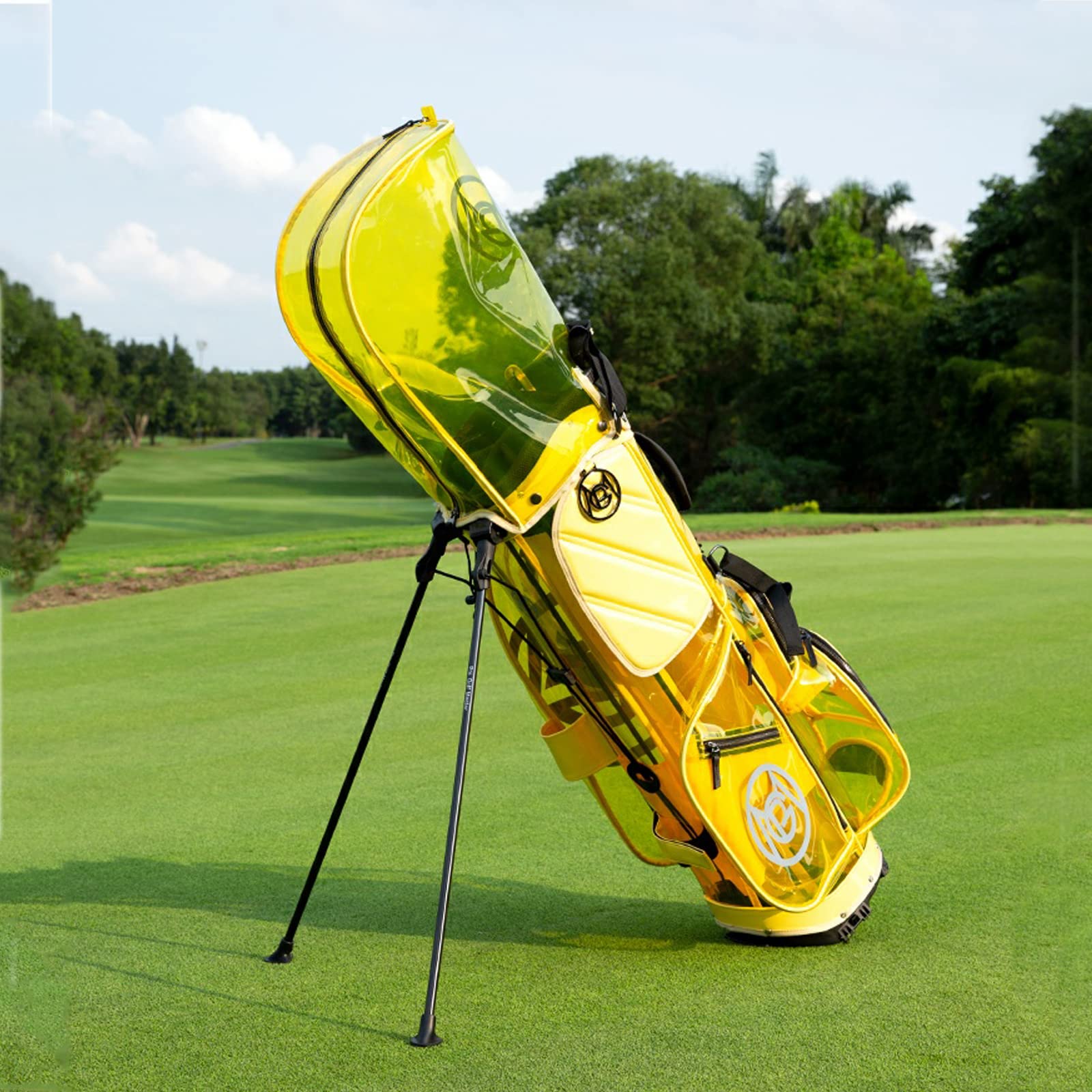 PGM Golf Stand Bag - Lightweight Waterproof Golf Bag with 5-Way Divider & Stable Triangle Bracket | Durable Cart Bag with Adjustable Strap for Men & Women | Perfect for Travel & Course Play
