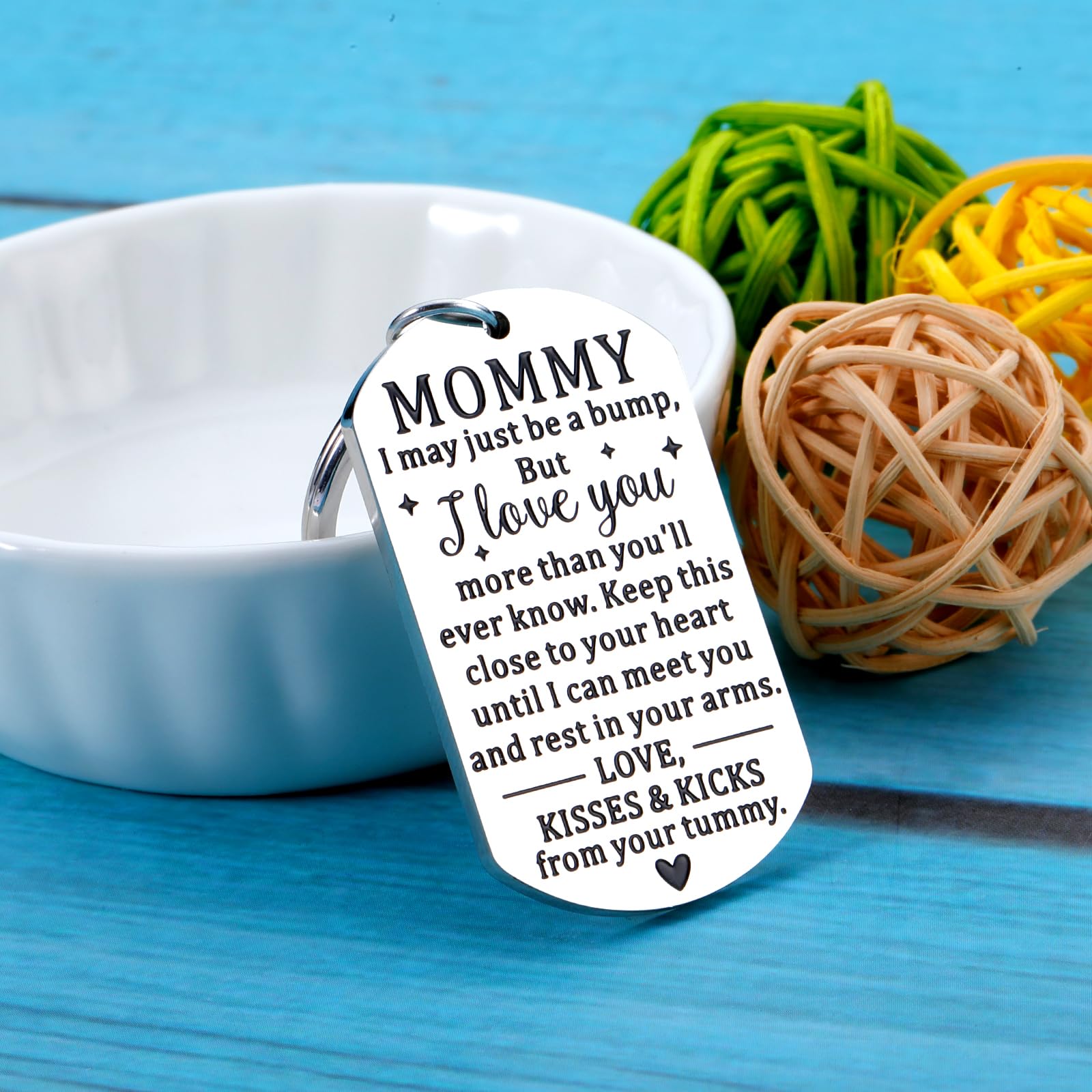 Best Pregnancy Keychain Gift for New Moms - Thoughtful Mommy to Be Present for Baby Shower, Mother's Day & First Time Expecting Mothers - Perfect Stocking Stuffer & Pregnancy Announcement Gift for Women