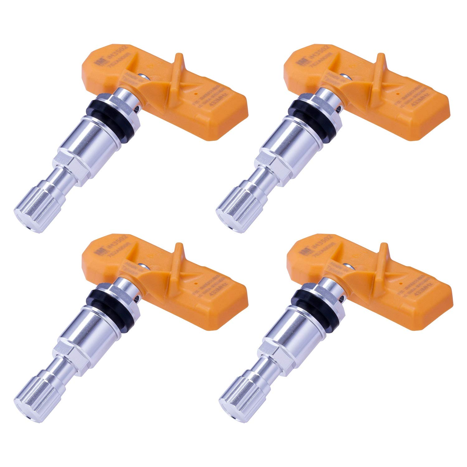 315MHz IM1001 TPMS Sensor with Aluminum Stem - Pre-Programmed Tire Pressure Monitoring System for Cars - Compatible with Chrysler, Dodge, Chevrolet & More (Pack of 4) - Easy Installation for Improved Vehicle Safety & Fuel Efficiency