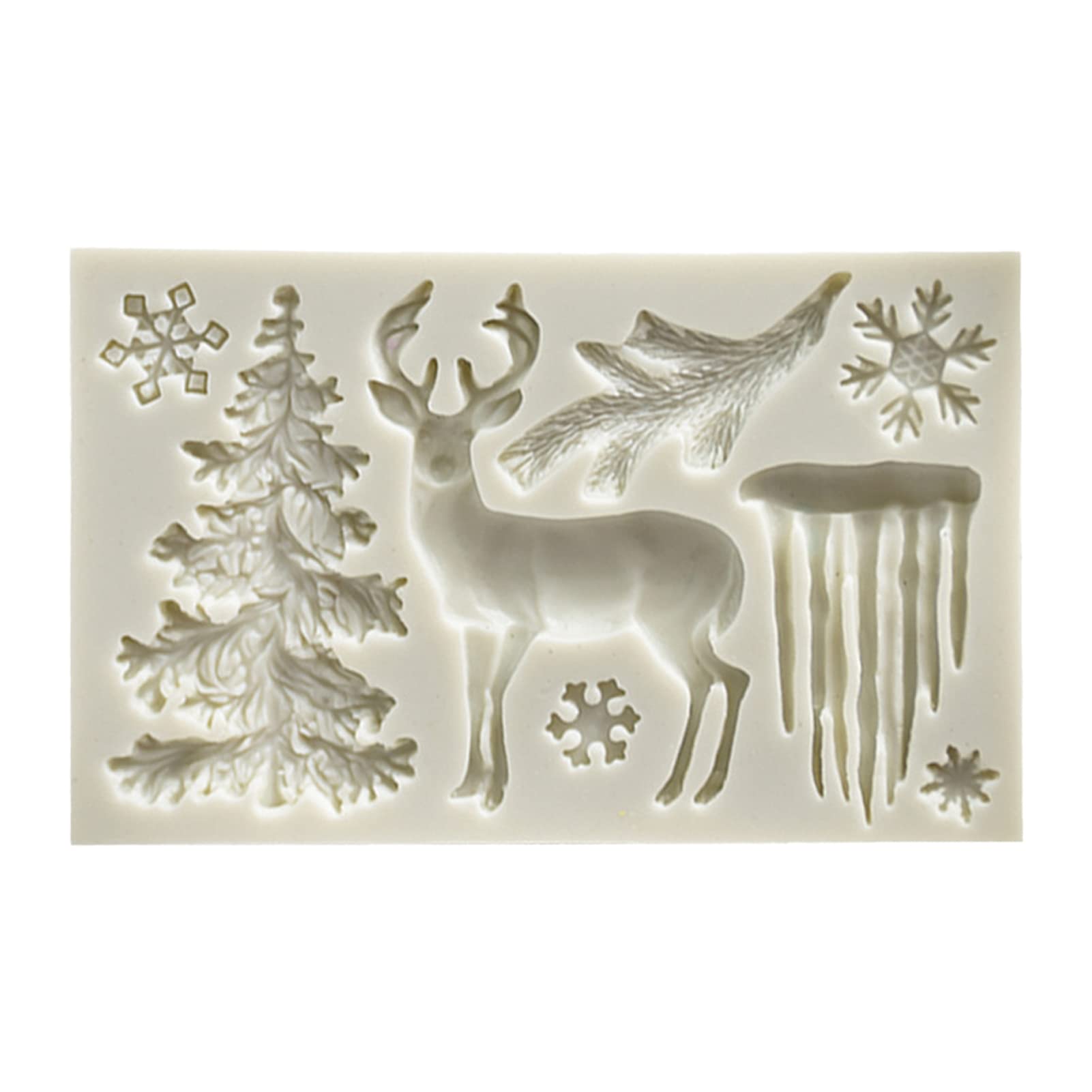 Premium Non-Stick Silicone Christmas Elk Cake Fondant Mold - Safe Baking Decorating Tool for Holiday Cakes, Cupcakes & Cookies | Perfect for Christmas Parties, DIY Desserts & Home Baking Gifts