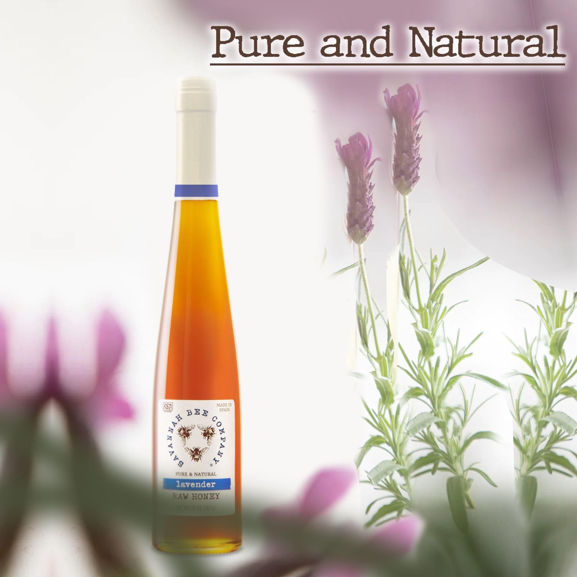 Savannah Bee Company Pure Raw Honey - 100% Natural, Unfiltered & Unprocessed - Great for Tea, Baking & Healthy Snacks