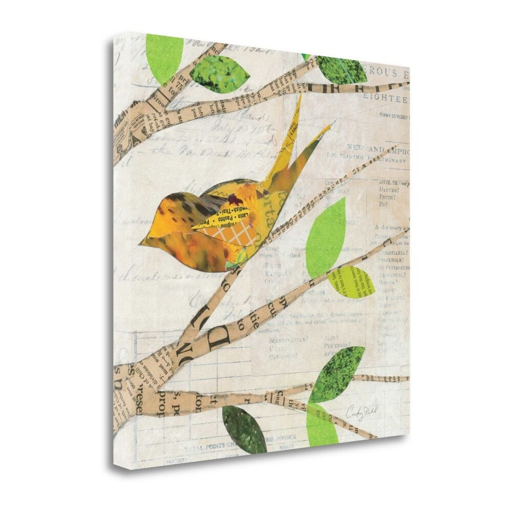 Birds In Spring II Square Art Print by Courtney Prahl - Giclee Gallery Wrap Canvas Wall Decor for Living Room, Bedroom & Office
