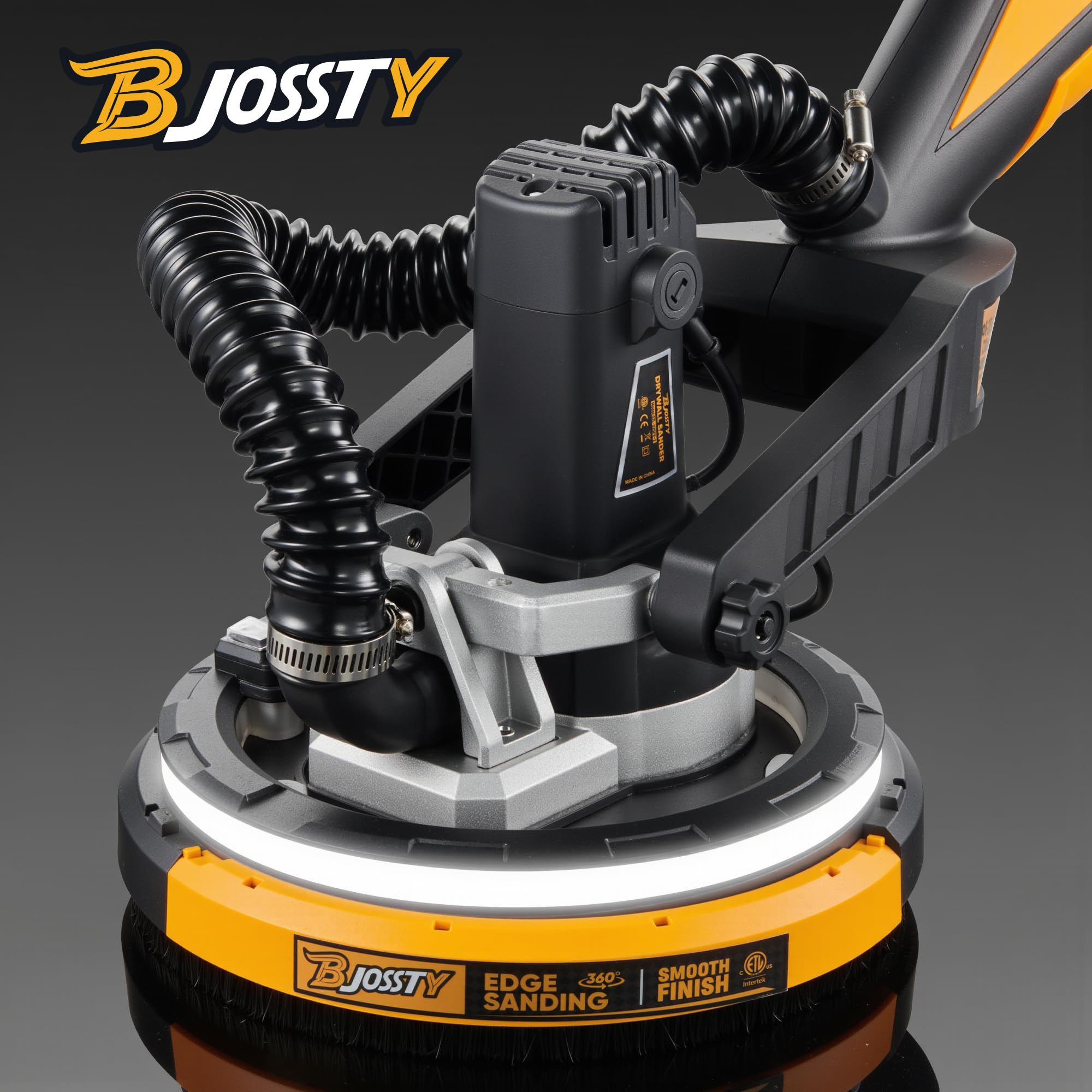 High Power 7-AMP Electric Drywall Sander with Vacuum Dust Collector - 99% Dust Removal, 7 Variable Speed 900-1800RPM - Dustless Wall Sander for Drywall, Popcorn Ceiling & Home Renovation Projects - Perfect for DIY Home Improvement and Professional Construction Work