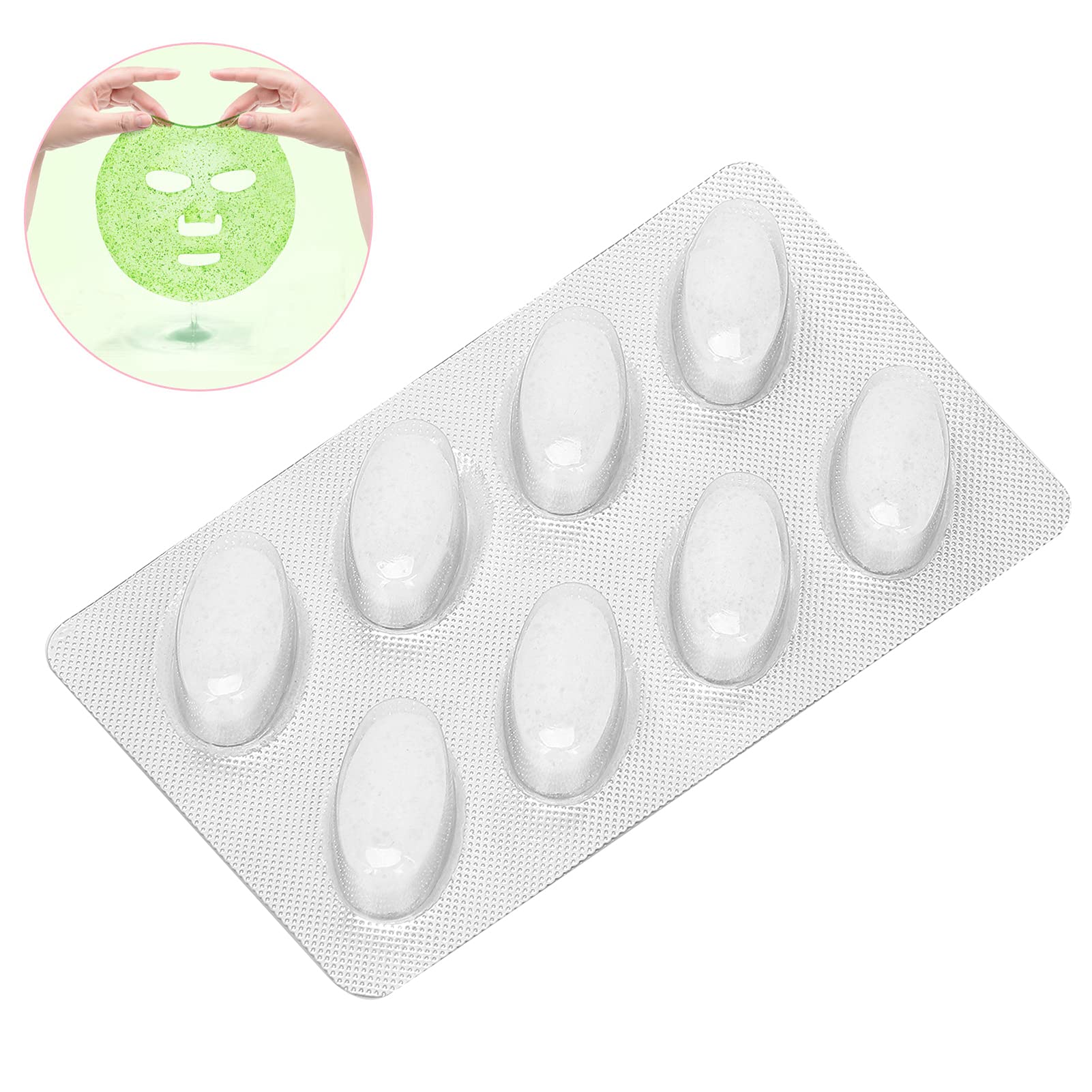 ZJchao 8pcs Collagen Capsules for DIY Fruit & Vegetable Facial Masks - Jelly Face Mask Maker Collagen Pills | At-Home Spa & Skincare Treatment