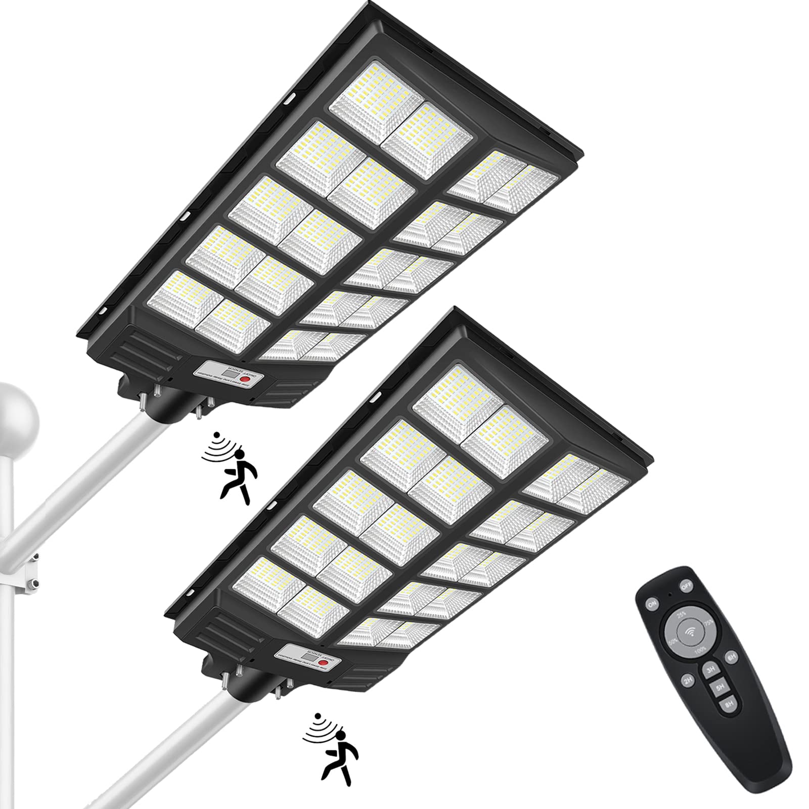 6000W Solar Street Light with Motion Sensor - 600,000LM Dusk to Dawn Outdoor Solar Flood Light - Waterproof LED Solar Security Light for Garden, Yard, Path, Parking Lot - Perfect for Home Security & Energy-Efficient Outdoor Lighting