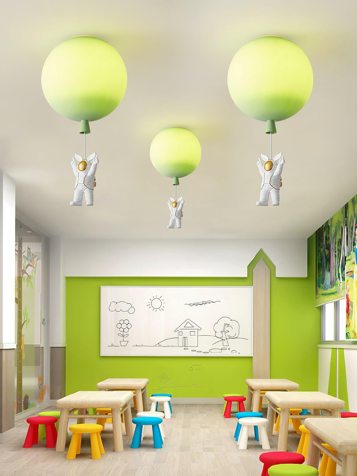 Frosted Glass Balloon Pendant Light - Modern Ceiling Lighting Fixture for Living Room, Bedroom, and Dining Room Decor