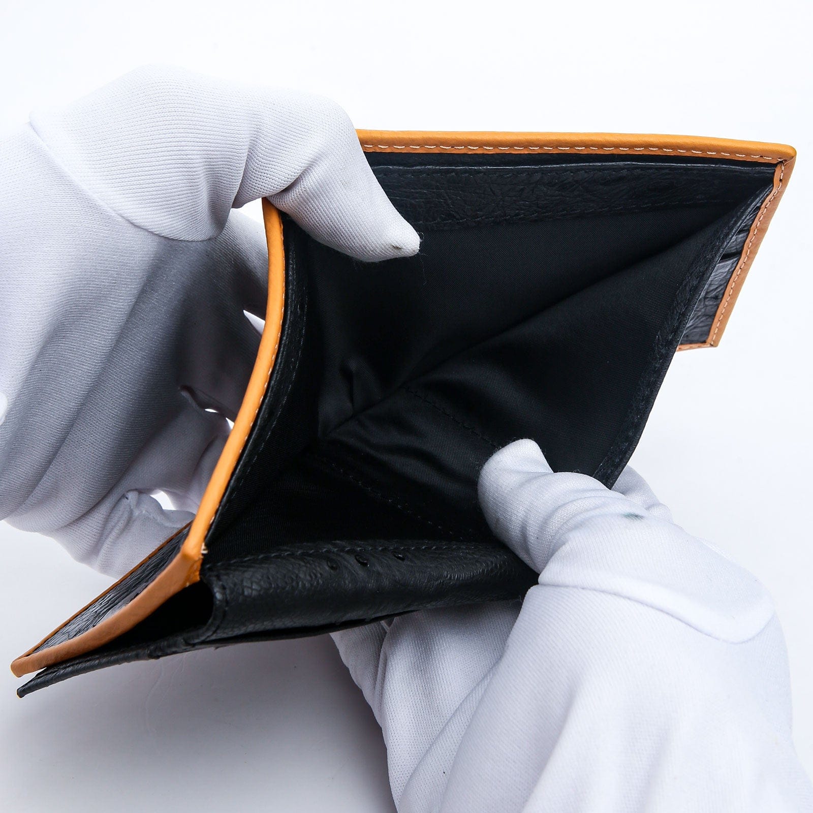 Authentic Black Ostrich Leg Leather Wallet for Men - Luxury Slim Bifold Credit Card Holder with RFID Protection - Perfect for Business, Travel & Everyday Use
