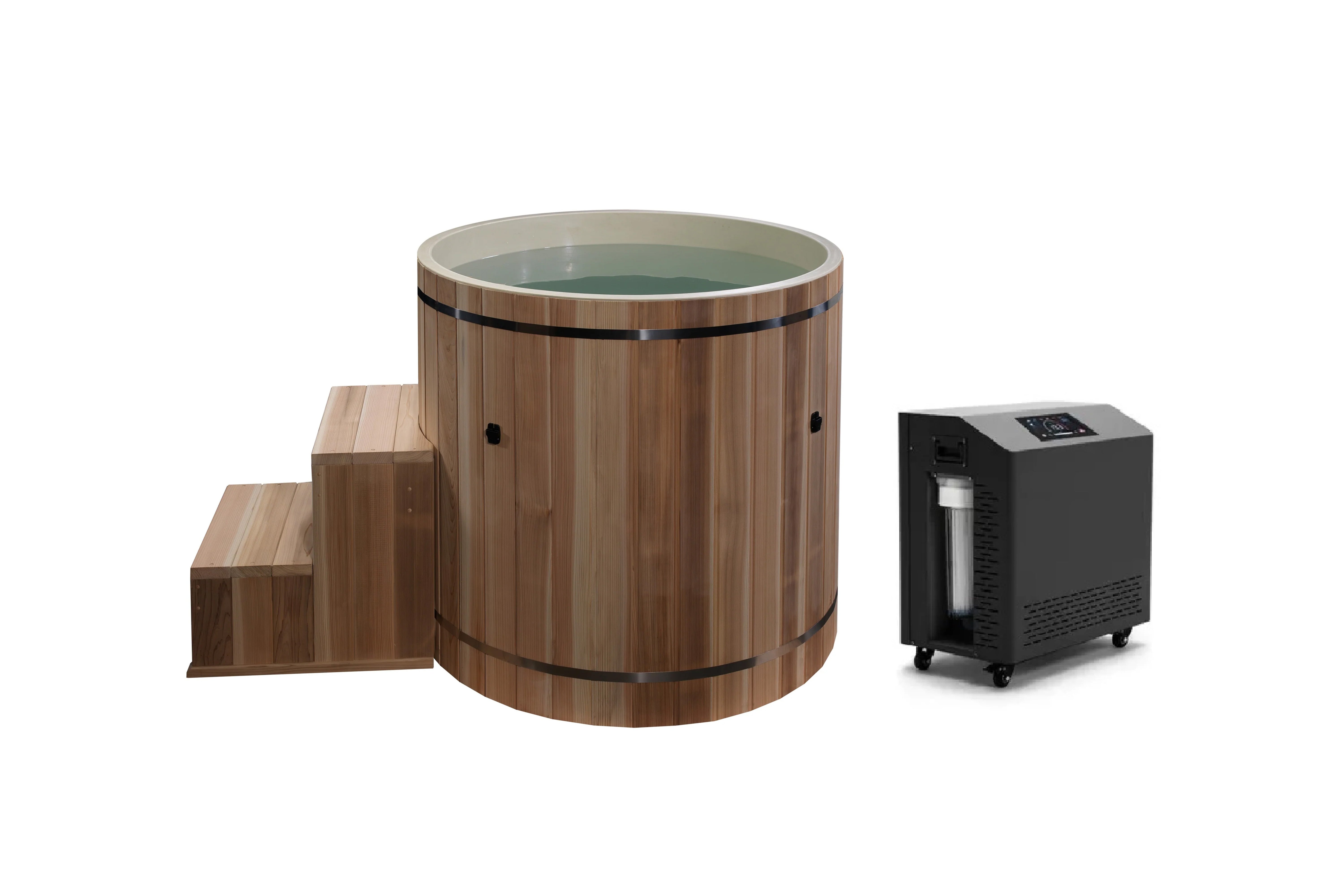 Premium Cold Plunge Barrel - Pacific Cedar Wood Ice Bath Tub for Athletes & Recovery - Perfect for Post-Workout, Muscle Recovery & Hydrotherapy at Home