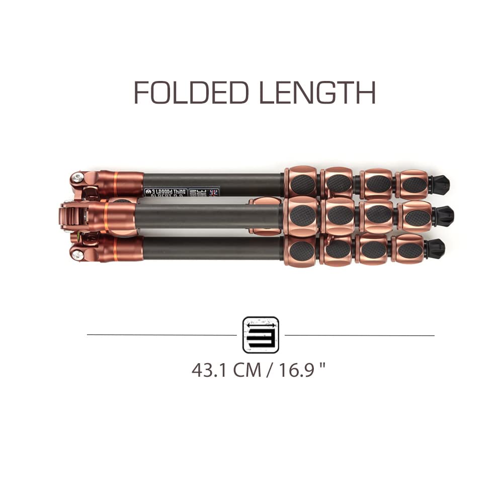 3 Legged Thing Albert 2.0 Carbon Fiber Travel Tripod - Lightweight Compact Tripod System with 70