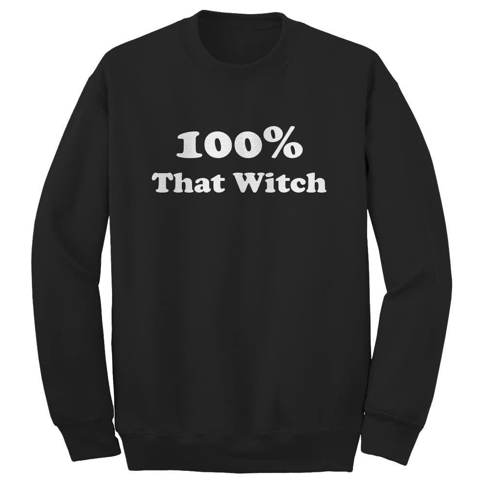 Halloween Witch Sweatshirt for Adults - Unisex 100% Cotton Pullover | Perfect for Costume Parties & Spooky Outfits