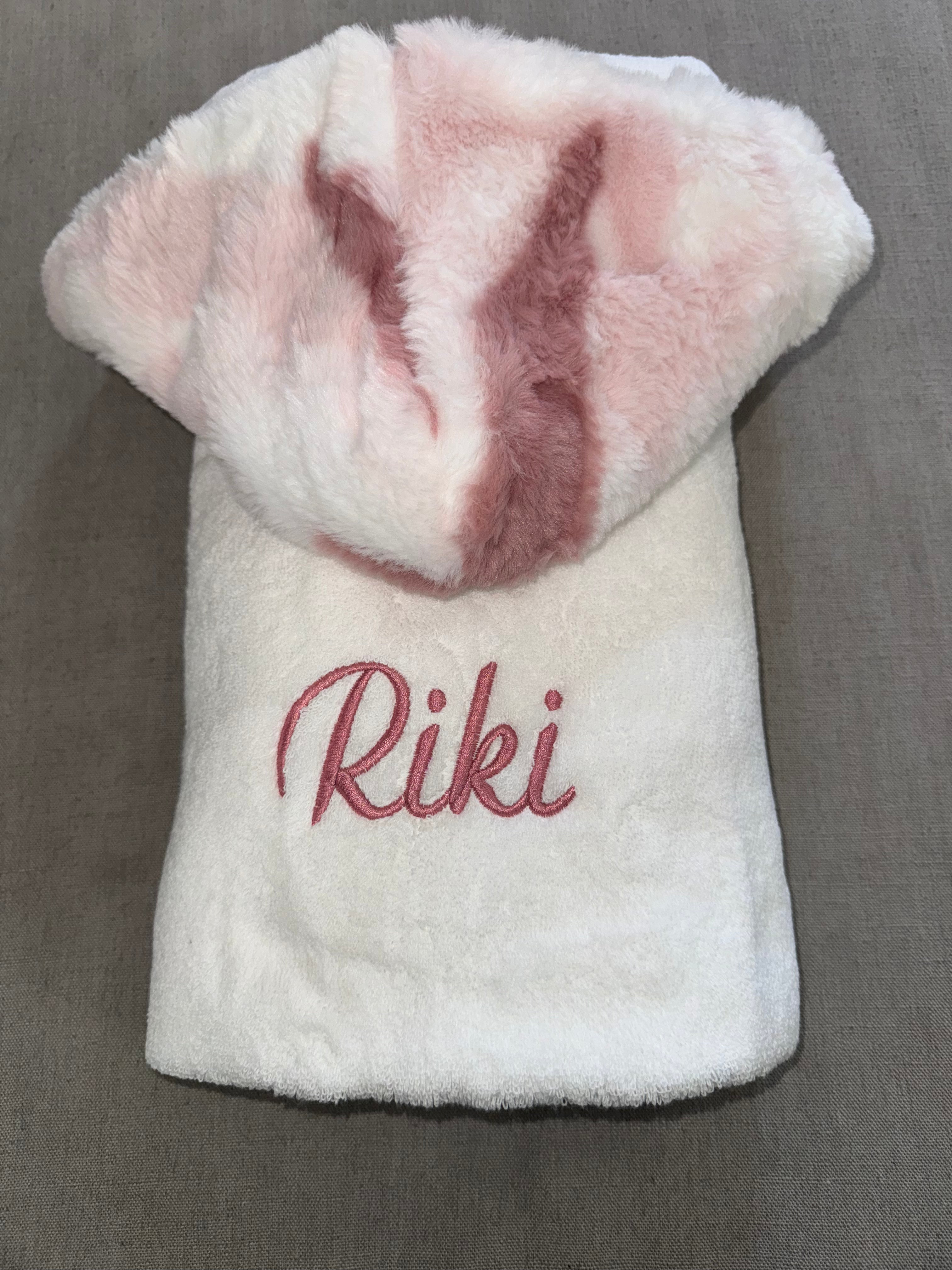 Soft Confetti Mauve & White Cloud Oversized Hooded Bath Towel - Ultra Absorbent & Luxurious for Adults, Spa, Beach & Pool Use