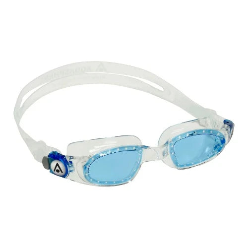 Aqua Sphere Mako2.A1 Swimming Goggles - Transparent Blue Lens, Anti-Fog & UV Protection for Pool, Open Water & Triathlon Training