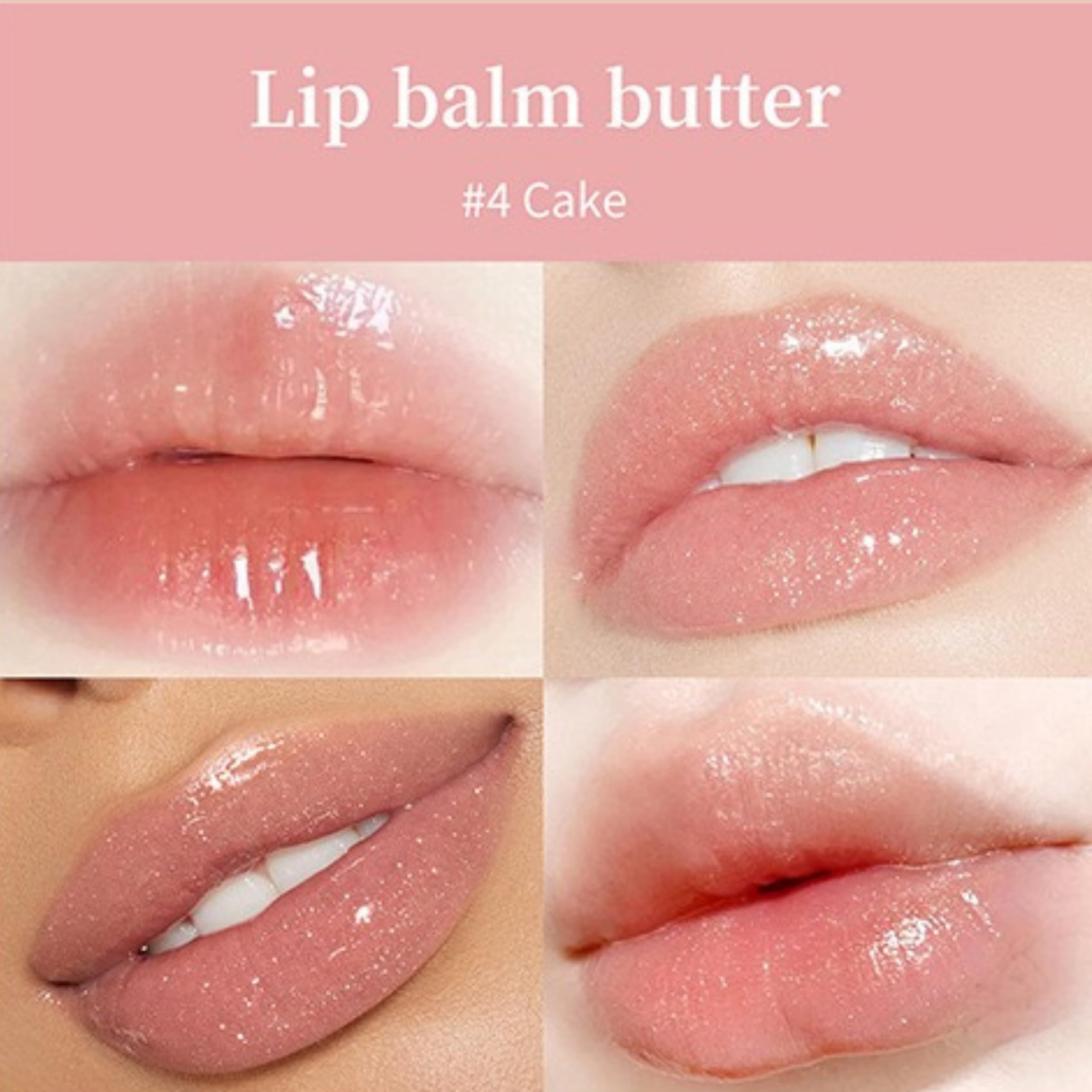 Vanilla Cake Lip Butter Balm - Moisturizing & Conditioning Lip Gloss for Dry, Chapped Lips | Sheer Tinted Lip Mask with Hydration & Shine | 2-Pack Summer Lip Care | Perfect for Daily Use, Night Treatment & Makeup Prep
