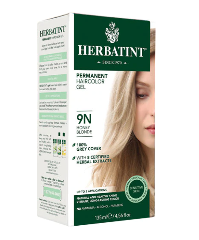 9N Honey Blonde Hair Color Gel - Ammonia-Free Temporary Hair Dye for Natural Highlights & Touch-Ups | Perfect for Brunettes, Blondes & Gray Coverage | At-Home Salon Quality Hair Coloring