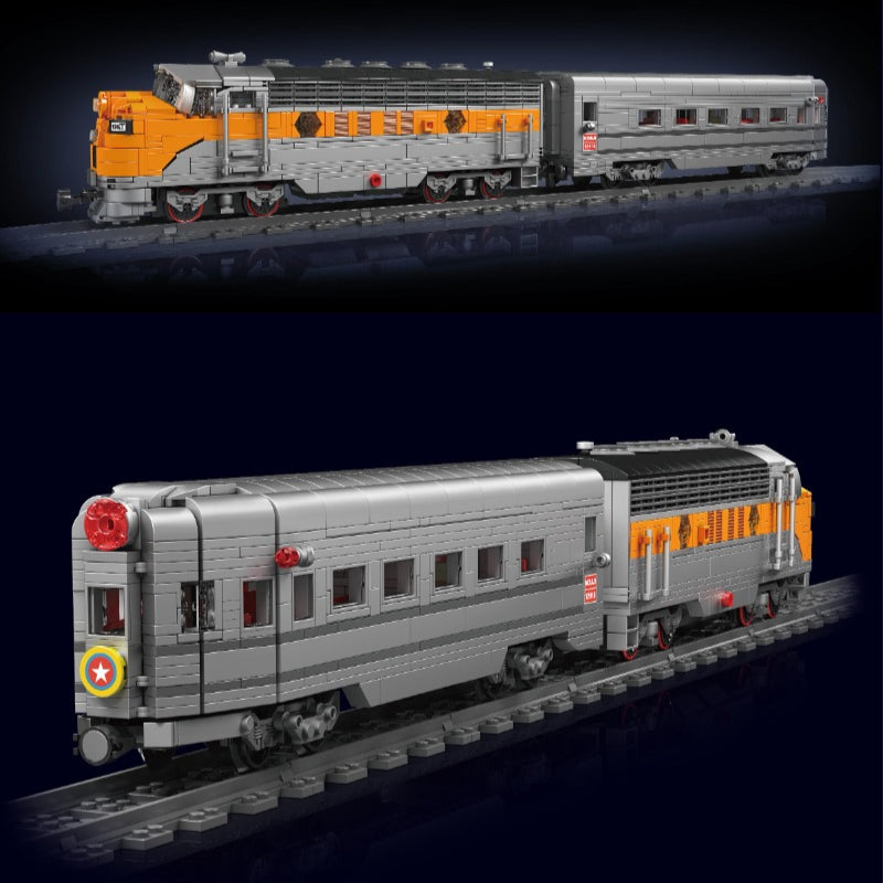 MouldKing 12018S EMD F7 WP Diesel Locomotive Building Set - 1751 Pieces with Power Functions (PF) - Perfect for Train Enthusiasts & Model Railroad Displays