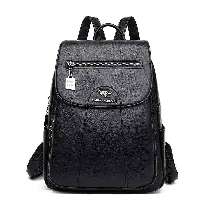 Vintage Soft Leather Women's Backpack - Stylish & Durable Purse for College, Travel & Everyday Use