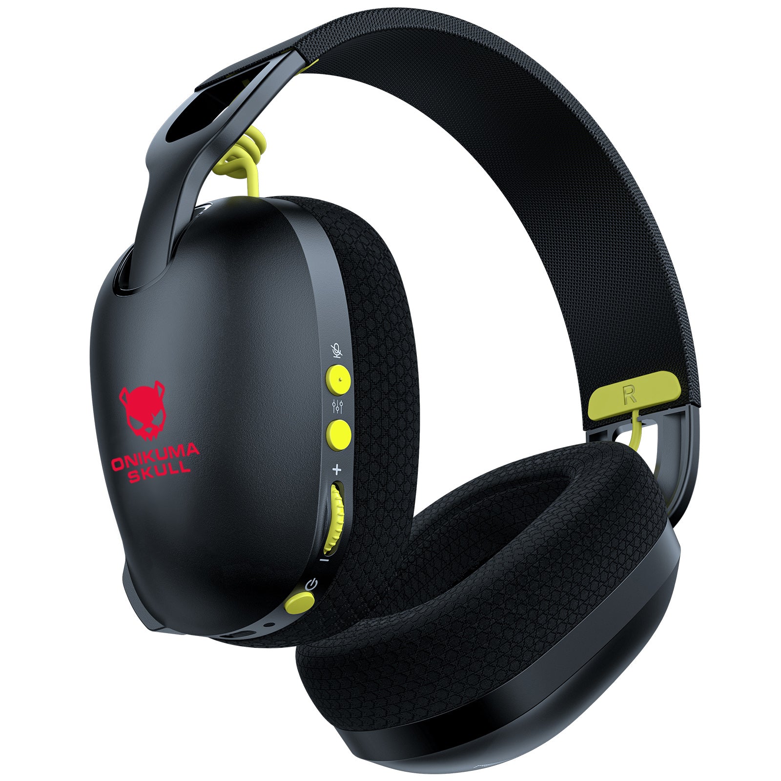 ONIKUMA SKULL Wireless Gaming Headset for PS5/PS4/PC - 2.4GHz Noise Cancelling Headphones with Mic for Fortnite, Call of Duty & FPS Games - 40 Hour Battery Life - Perfect for Competitive Gaming & Late-Night Sessions (Black)