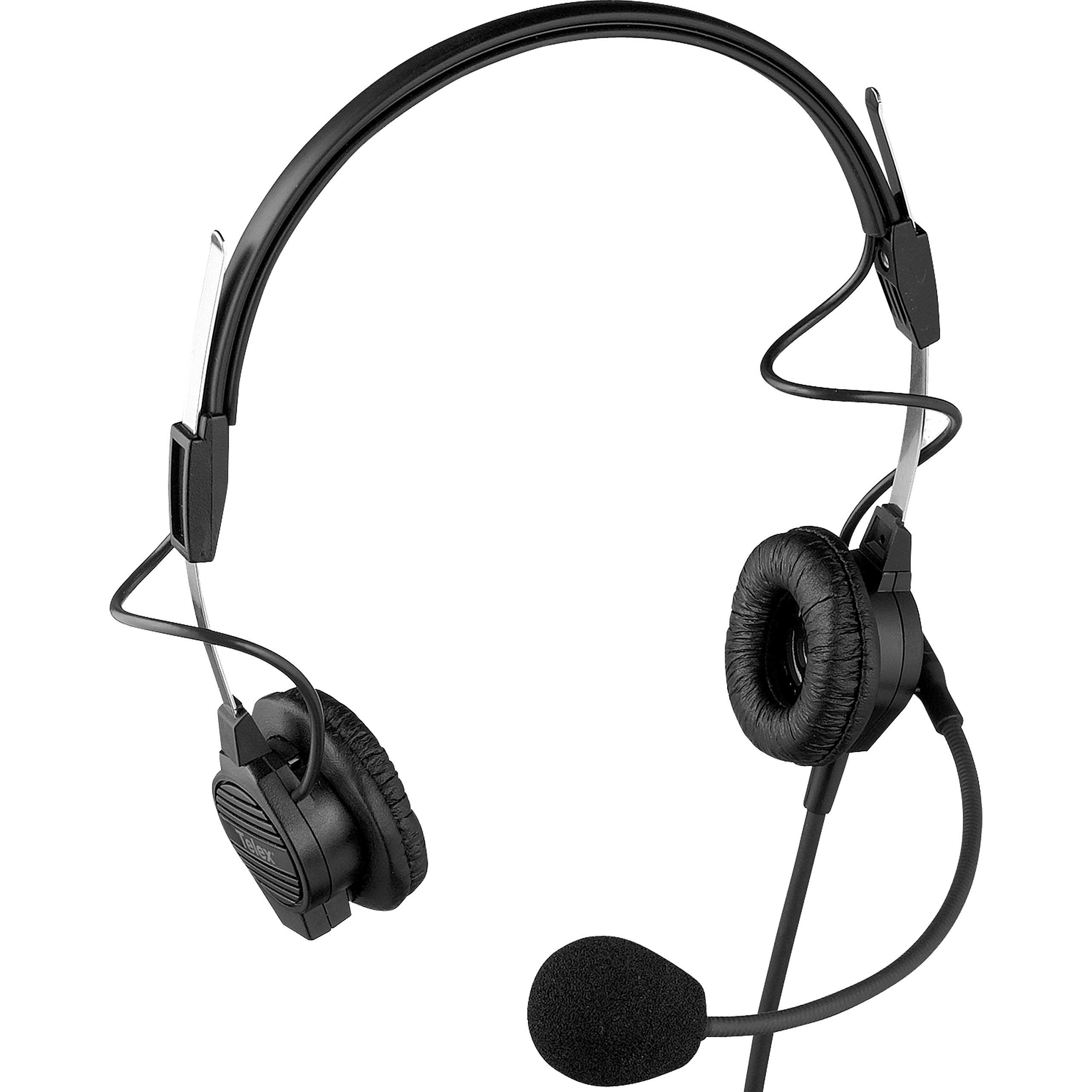 TELEX PH44 Lightweight Dual-Sided Headset with Noise Cancelling Dynamic Microphone & Adjustable Gooseneck Boom Arm – Comfortable Lightly Padded Headband for RTS, Call Centers, Gaming & Professional Audio Recording