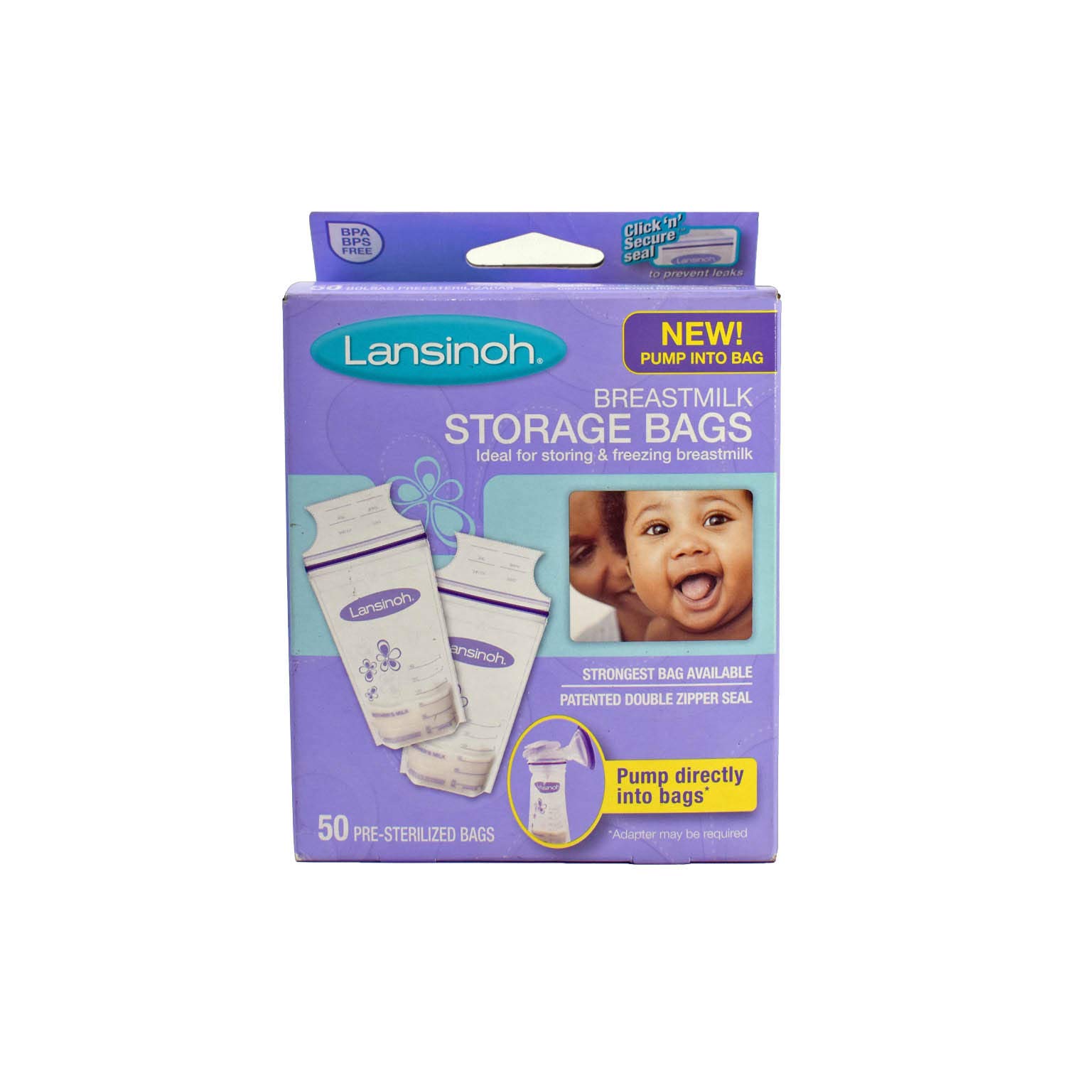 Lansinoh Breastmilk Storage Bags - 50 Count (3 Pack) | BPA-Free, Pre-Sterilized, Leak-Proof | Perfect for Pumping, Freezing & Organizing Breast Milk