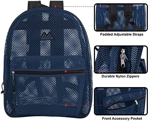 24 Pack Bulk Mesh Backpacks for School, Gym, Beach & Travel - 17