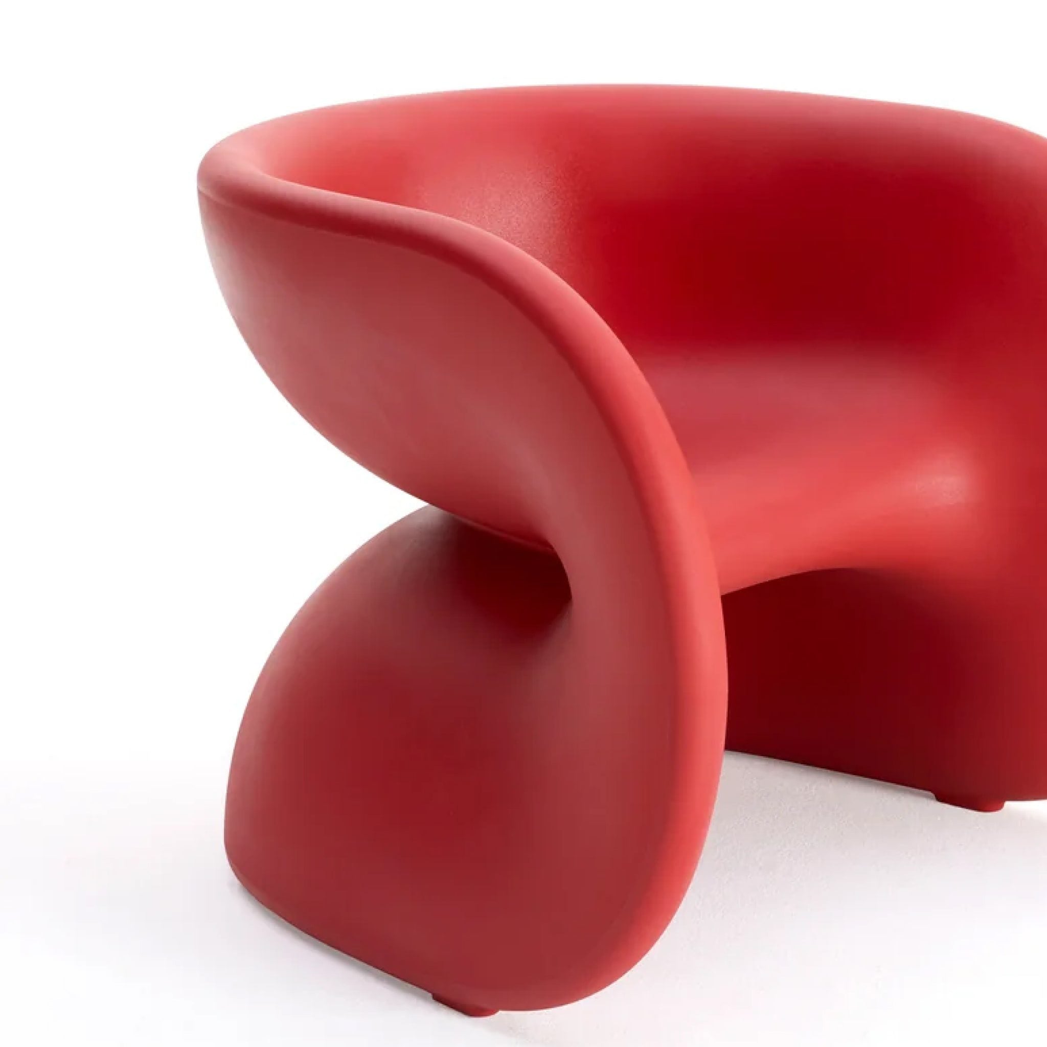 **Heller Fortune Chair - Modern Tomato Red Accent Chair for Living Room, Lounge, Office - Stylish & Comfortable Seating Furniture**