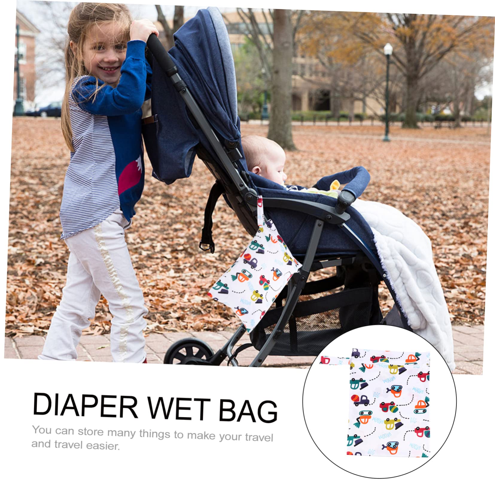 Totority 3-Pack Waterproof Wet Dry Bags for Diapers | Travel, Gym & Swim Essentials | Compact, Lightweight & Durable Reusable Storage Pouch for Baby Care, Beach & Outdoor Activities