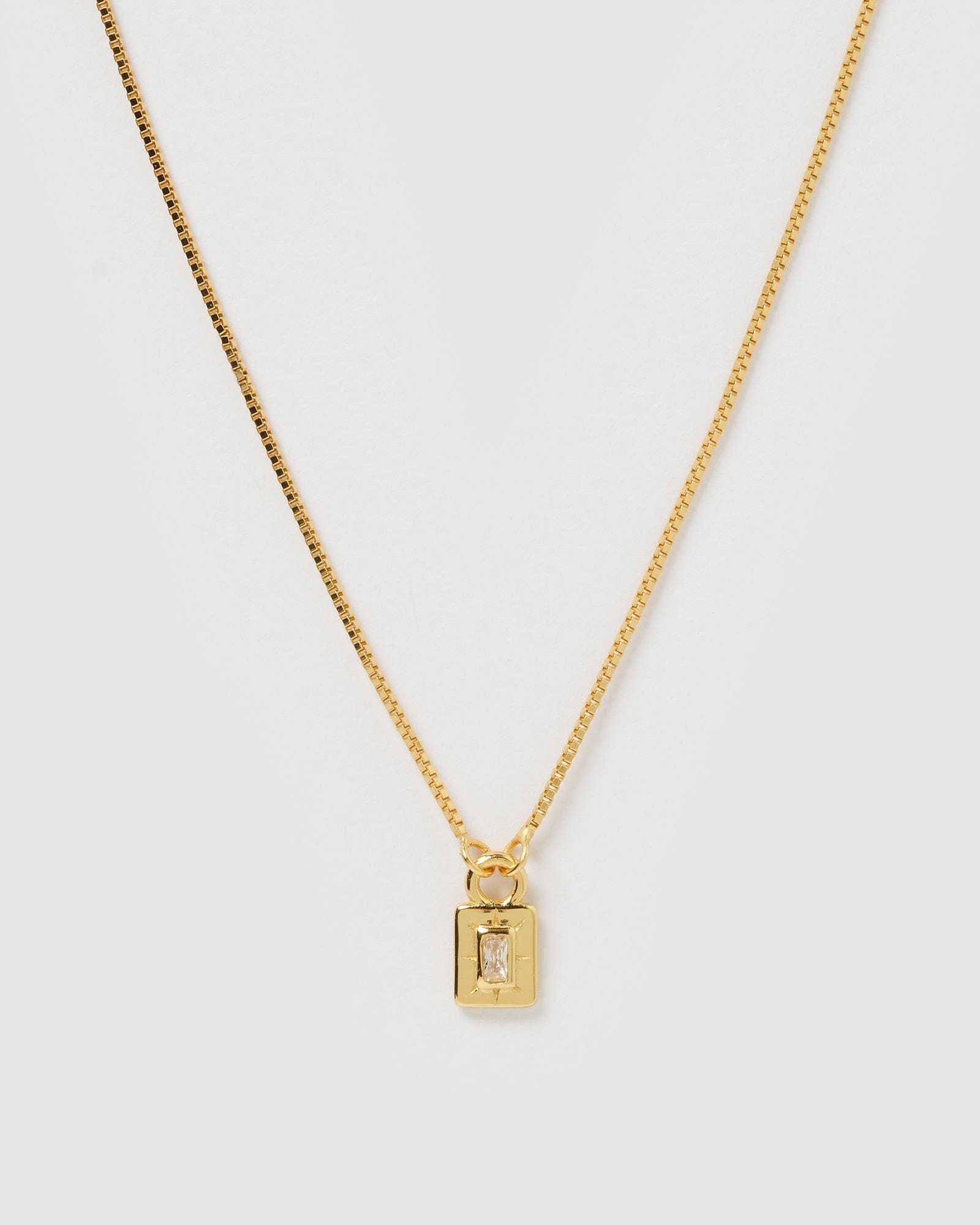 Izoa Cairo Gold Clear Necklace - Elegant Layering Jewelry for Women, Perfect for Everyday Wear, Parties & Special Occasions