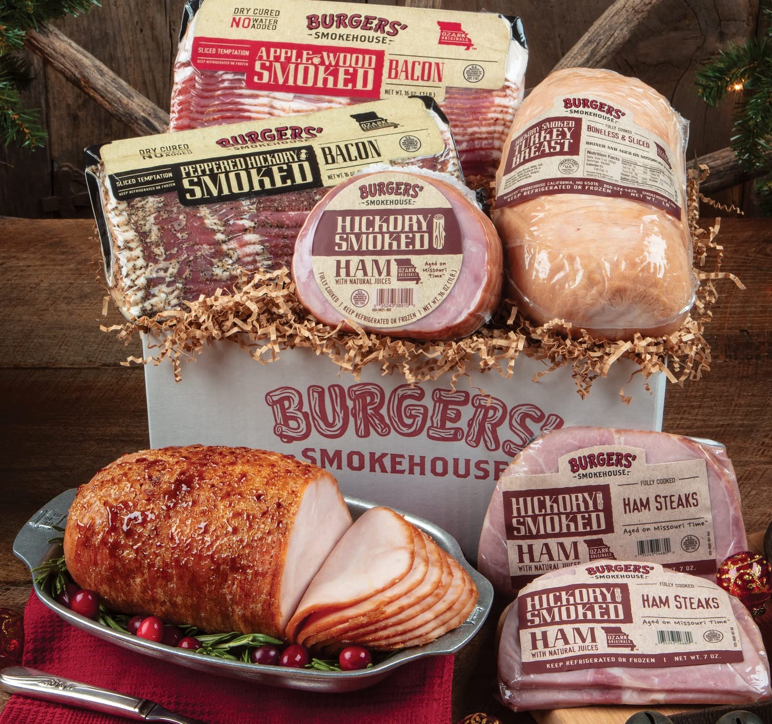 Burgers' Smokehouse Executive Pack - Premium Smoked Meats Gift Box for BBQ, Parties & Holidays | Perfect for Grilling, Gifting & Family Gatherings