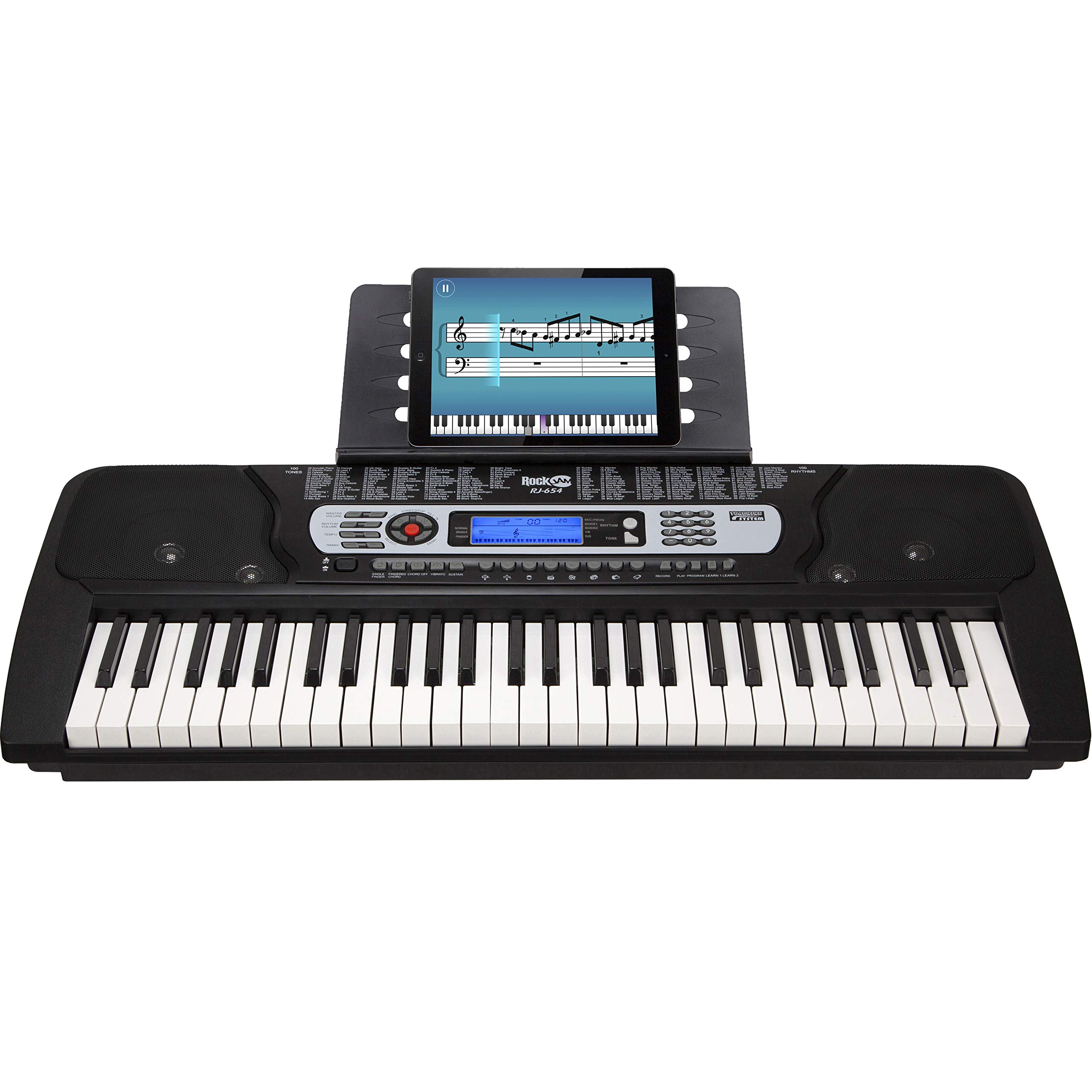 RockJam 54-Key Portable Electronic Keyboard with LCD Screen, Piano Maestro App & 30 Songs - Perfect for Beginners, Home Practice & Music Education