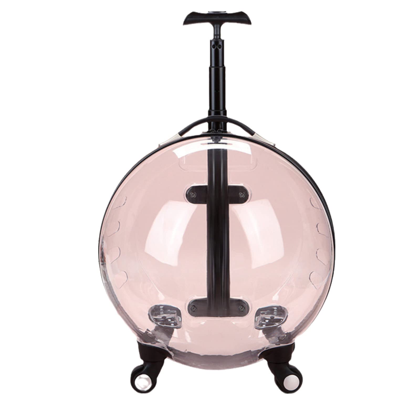 Lizzzy Pet Carrier Backpack - Panoramic Transparent Cat Carrier with Wheels & Telescopic Handle, Portable Space Capsule Design for Travel, Large Ventilated Space, All-Season Use - Perfect for Airplane, Car, Outdoor Adventures & Vet Visits