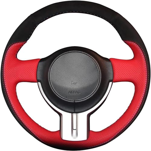 Black Suede and Red Genuine Leather
