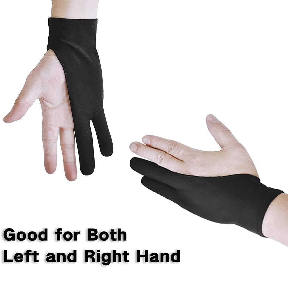 6-Piece Anti-Smudge Drawing Glove Set for Graphic Tablets - Sketching & Digital Painting (Medium Size) - Perfect for Artists, Designers & Illustrators