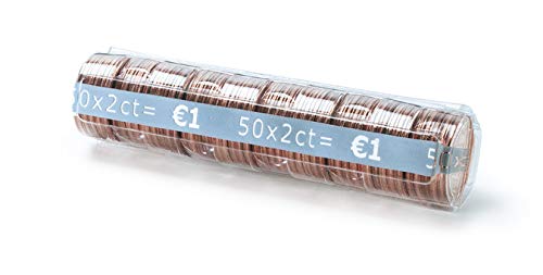 LMIXTC 400 Euro Coin Cases (8 Packs of 50) - Durable Plastic Coin Holders for Euro Coin Collection, Storage & Organization - Perfect for Collectors, Banks & Retail Use