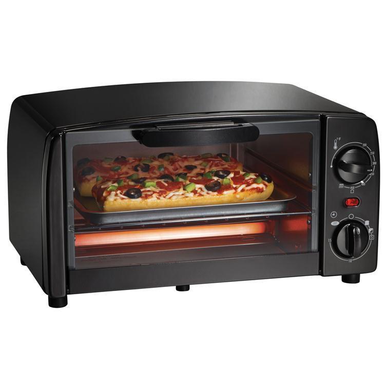 Proctor Silex 4-Slice Toaster Oven 31118R - Compact Countertop Toaster for Bagels, Bread & Pastries - Perfect for Small Kitchens, Dorms & Offices