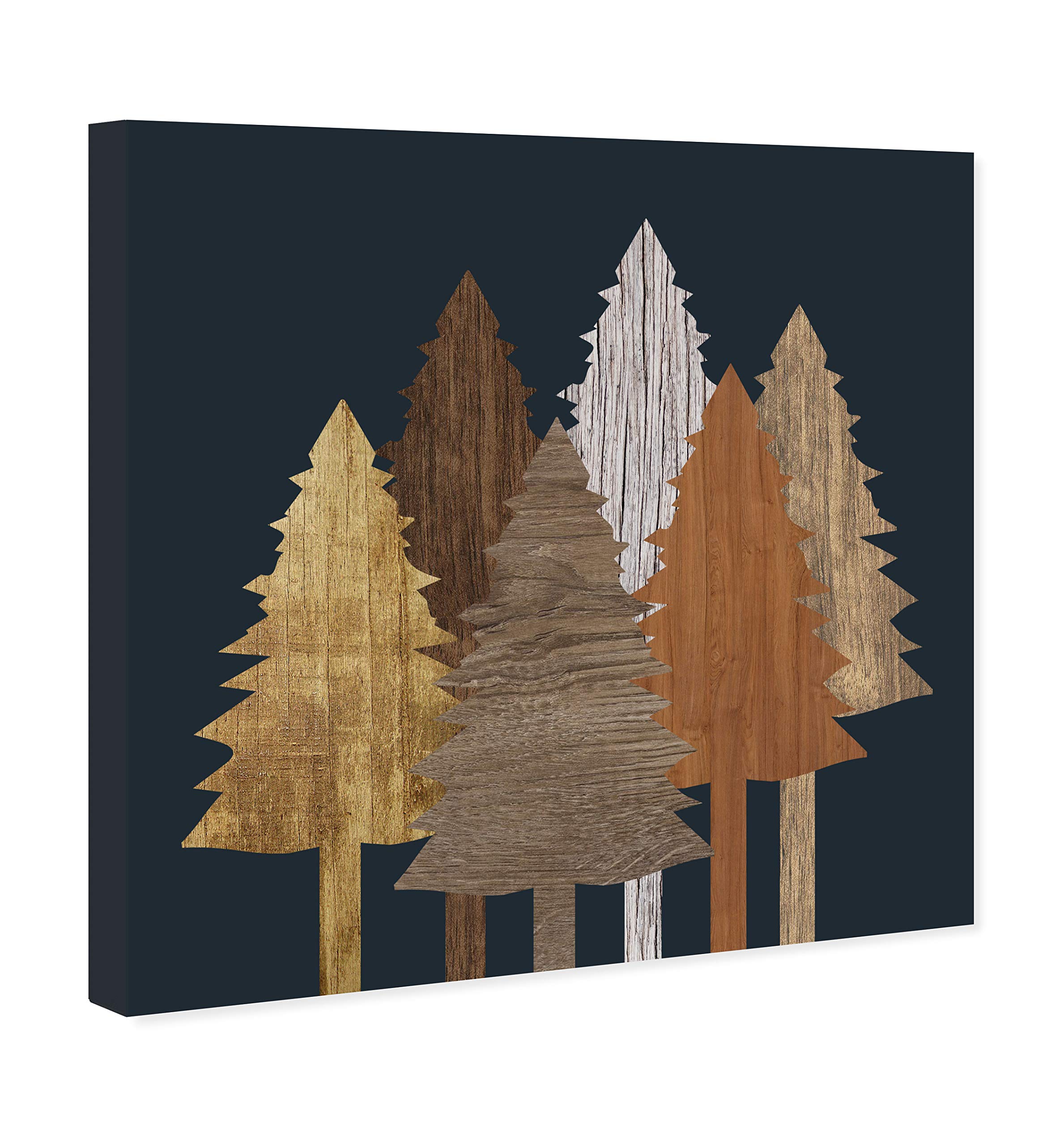 Oliver Gal Artist Co. Wooden Trees Botanical Wall Art Canvas Print - 30x30 Inch Brown & Black Nature Home Decor - Perfect for Living Room, Bedroom & Office Wall Decor