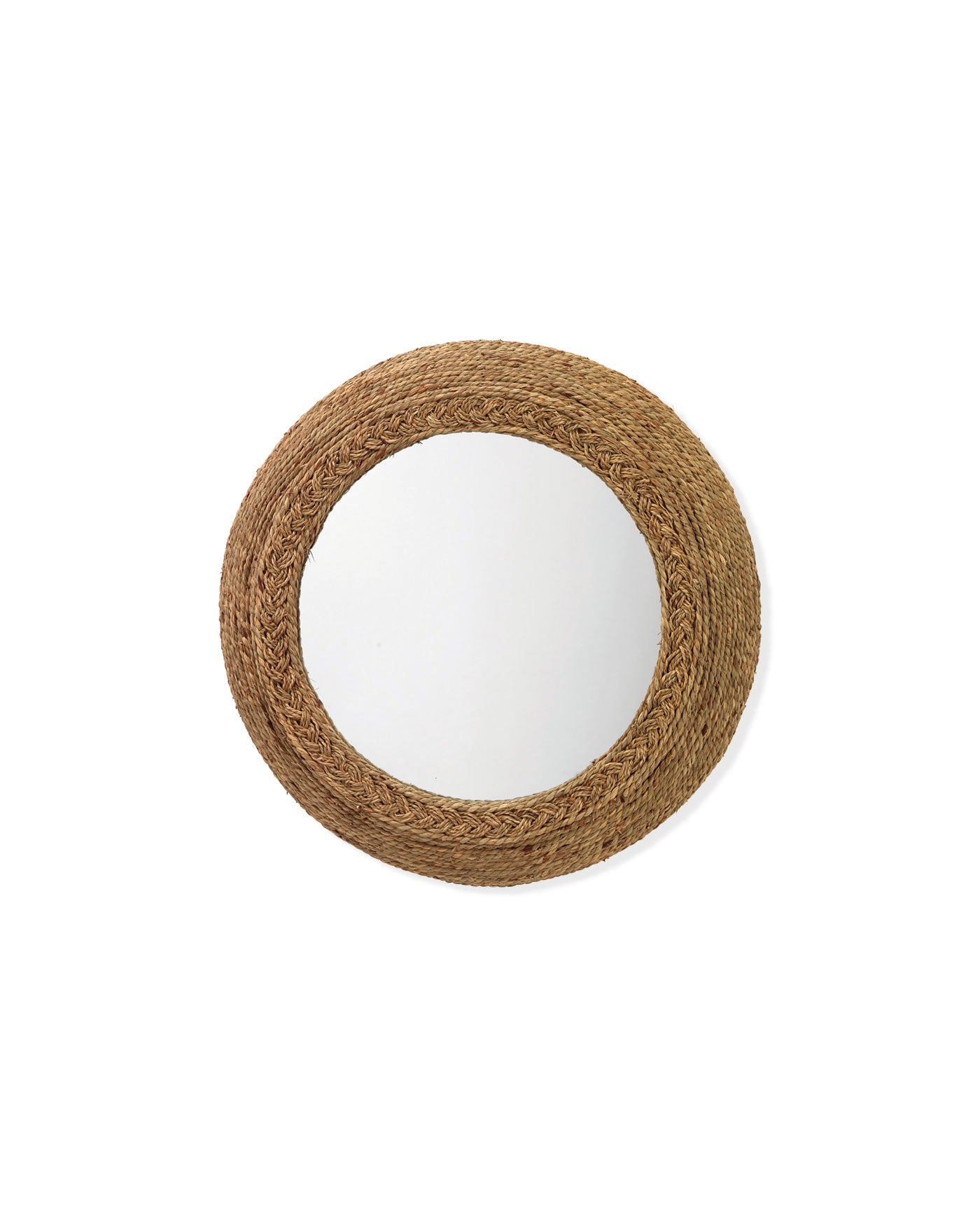 Natural Seagrass Wall Mirror - Handwoven Boho Decor for Living Room, Bedroom & Bathroom | Eco-Friendly Home Accent for Coastal & Farmhouse Style