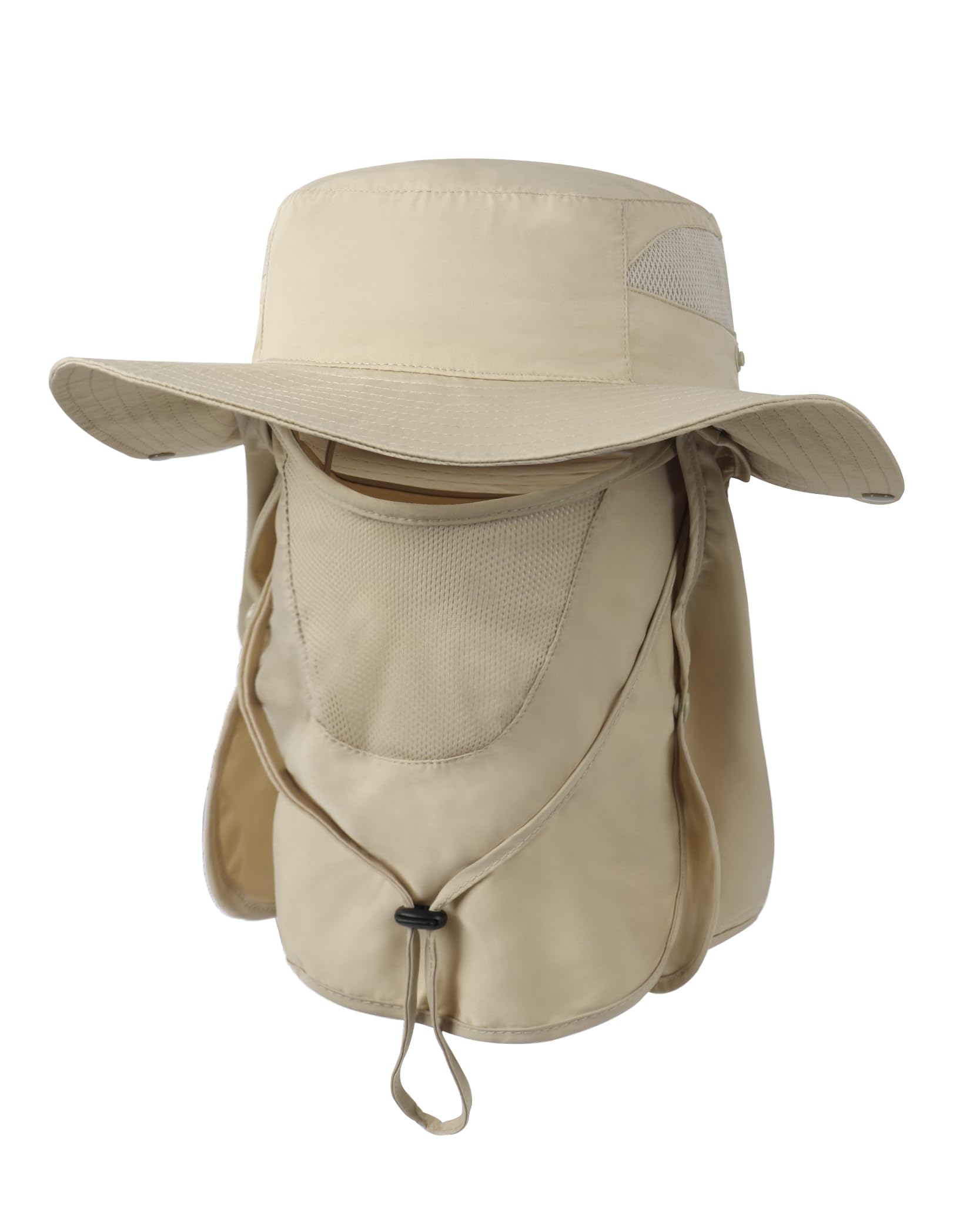 Zylioo XXL Oversize UV Protection Boonie Hat with Neck Flap - Quick Dry Fishing & Outdoor Sun Hat - Adjustable Cooling Summer Hat with Strap for Hiking, Camping, Beach & Travel