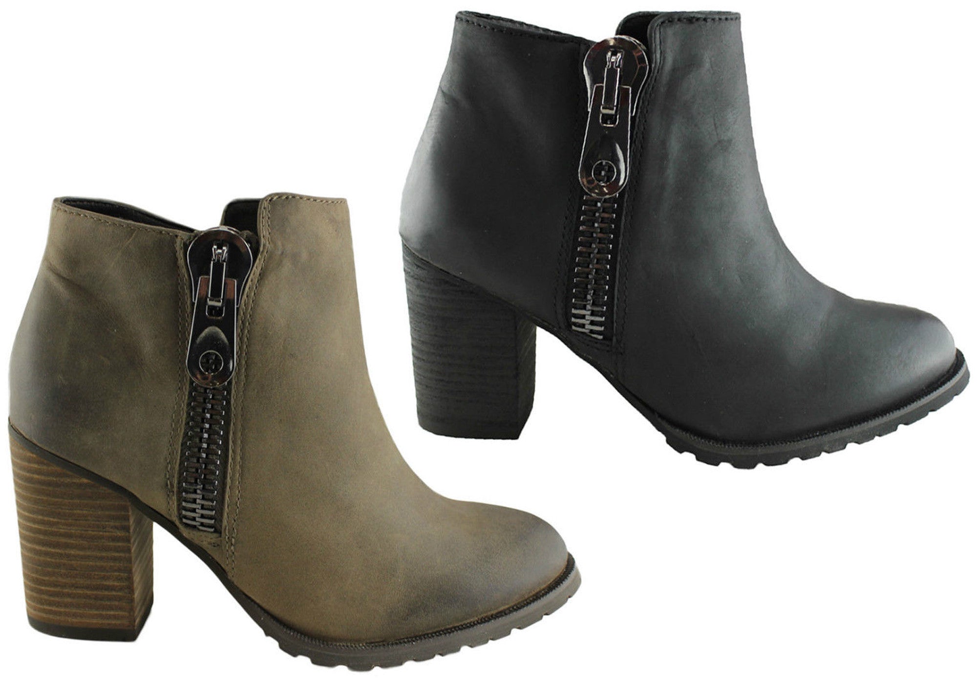 RMK Women's Lucetta Fashion Leather Ankle Boots - Stylish & Comfortable Low Heel Booties for Fall & Winter | Perfect for Office, Dating & Casual Outfits