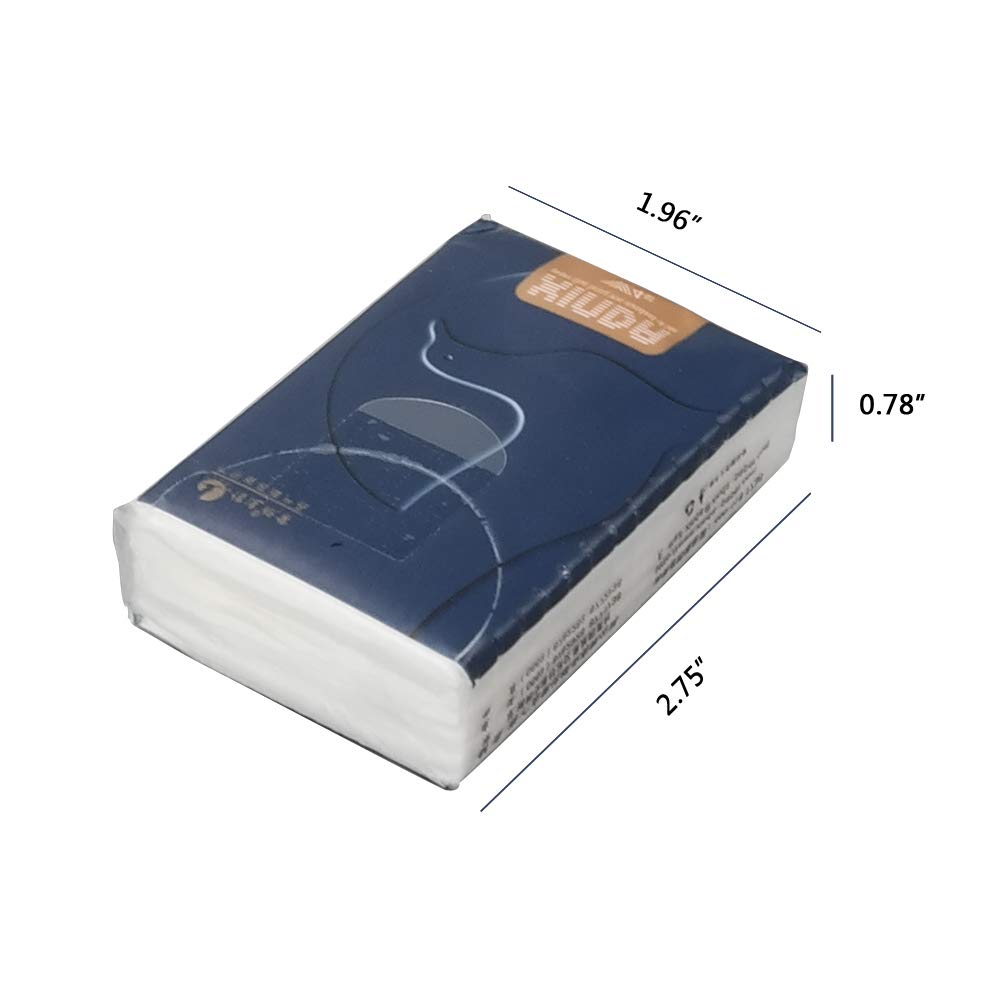 EudokkyNA 4-Ply Travel Size Pocket Facial Tissues, 120 Packs Mini Soft Tissue Packs - Perfect for Travel, Office, School & On-the-Go Use