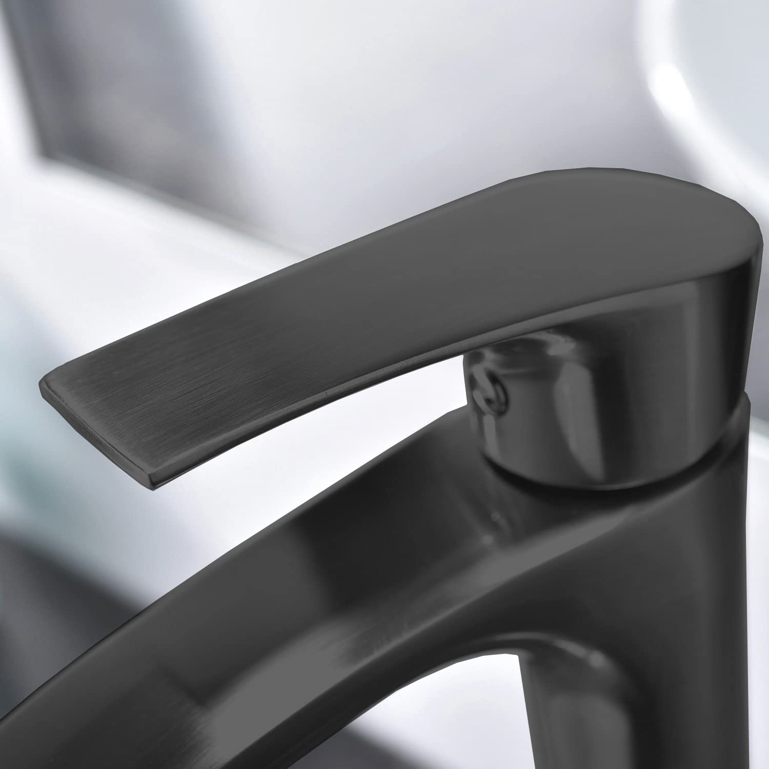 Modern Black Vessel Sink Faucet - Tall Matte Black Bathroom Faucet for Vanity & Basin | Perfect for Contemporary Bathrooms