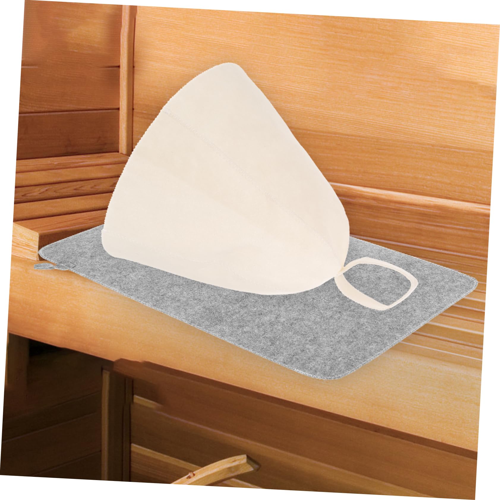 HOMSFOU Thickened Sauna Hat Set - Absorbent Felt Bath & Sauna Cap for Spa, Yoga, Hot Tub - Home Sauna Accessories for Women & Men - Soft & Comfortable Sauna Blanket Alternative