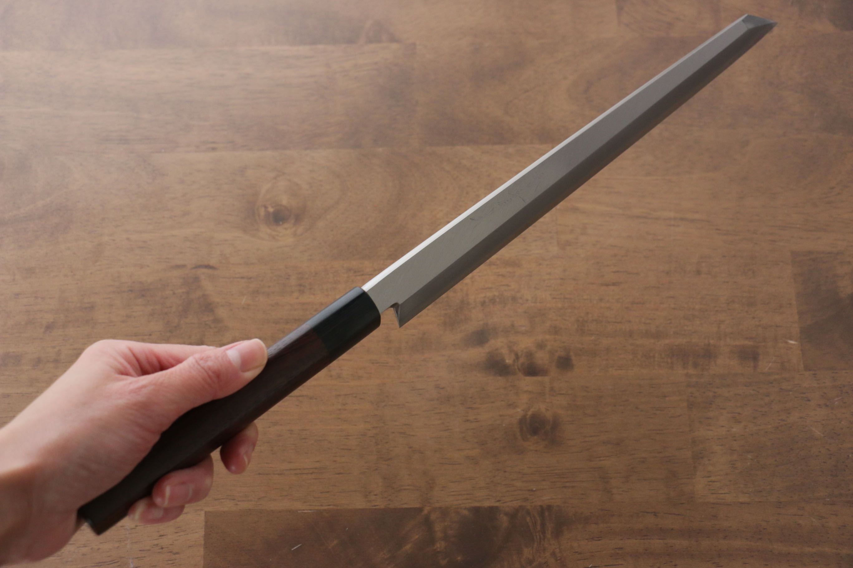 Premium Jikko Silver Steel No.3 Kiritsuke Yanagiba 270mm - Japanese Chef Knife with Shitan Handle for Sushi, Sashimi & Precision Cutting - Perfect for Professional Chefs & Home Cooking Enthusiasts