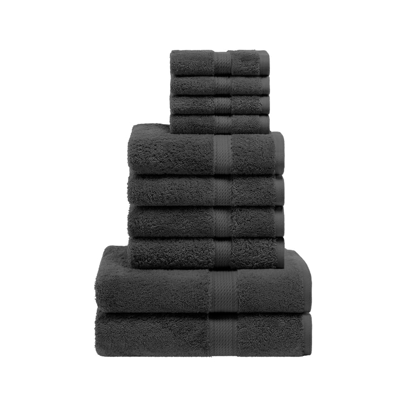 Premium Egyptian Cotton 10-Piece Towel Set - Ultra Soft, Heavyweight & Plush for Bath, Spa & Luxury Home Use