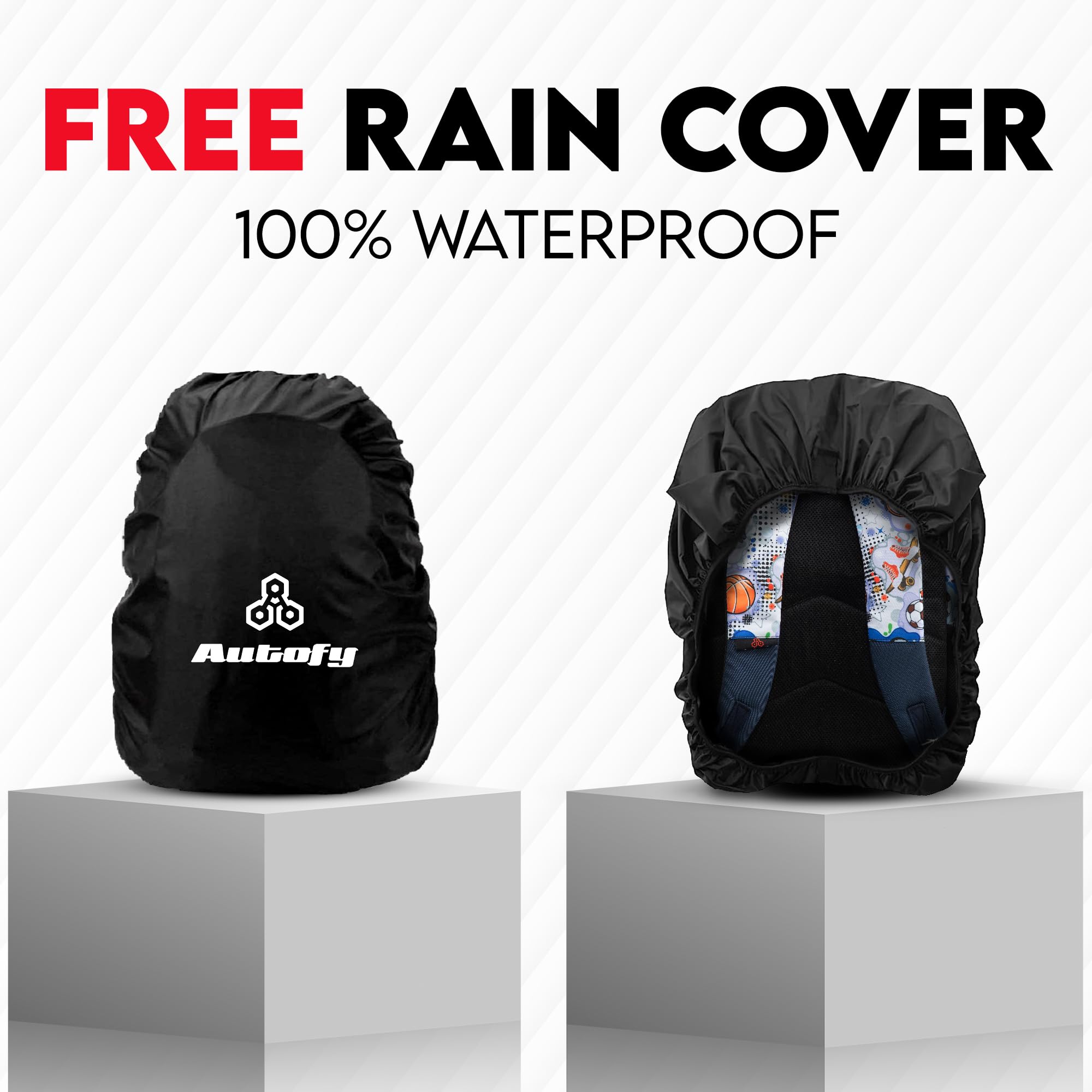 Autofy SPORTO-1 31L Waterproof Laptop Backpack with Free Rain Cover - Business Travel Backpack for Men & Women - Perfect for Office, Commuting, and College Use